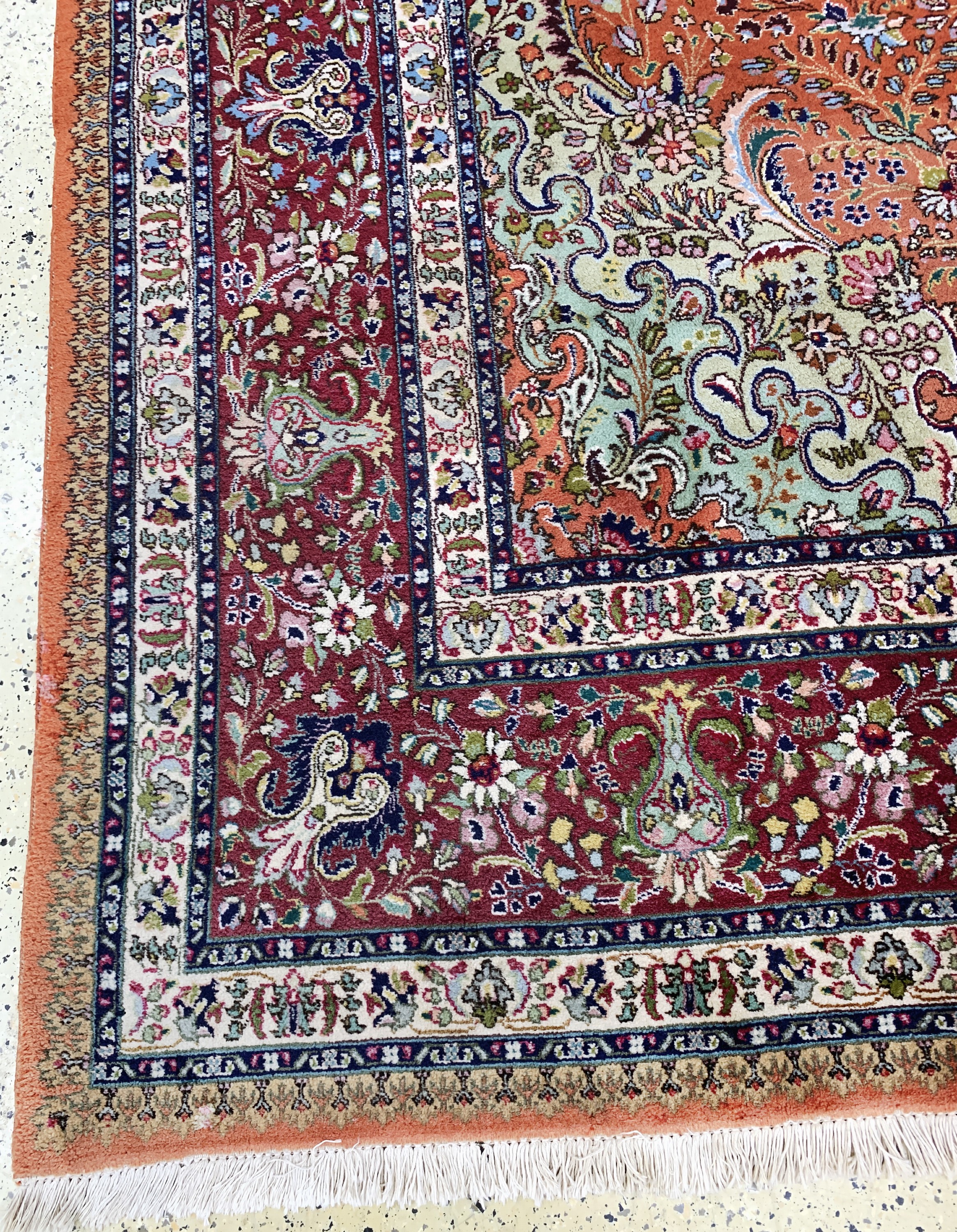 Detail i: Täbriz(40 Raj), Persien, Mitte 20.Jhd, Wolle auf Baumwolle, ca. 420 x 305 cm, EHZ: 2,(kleine restaurierungen)