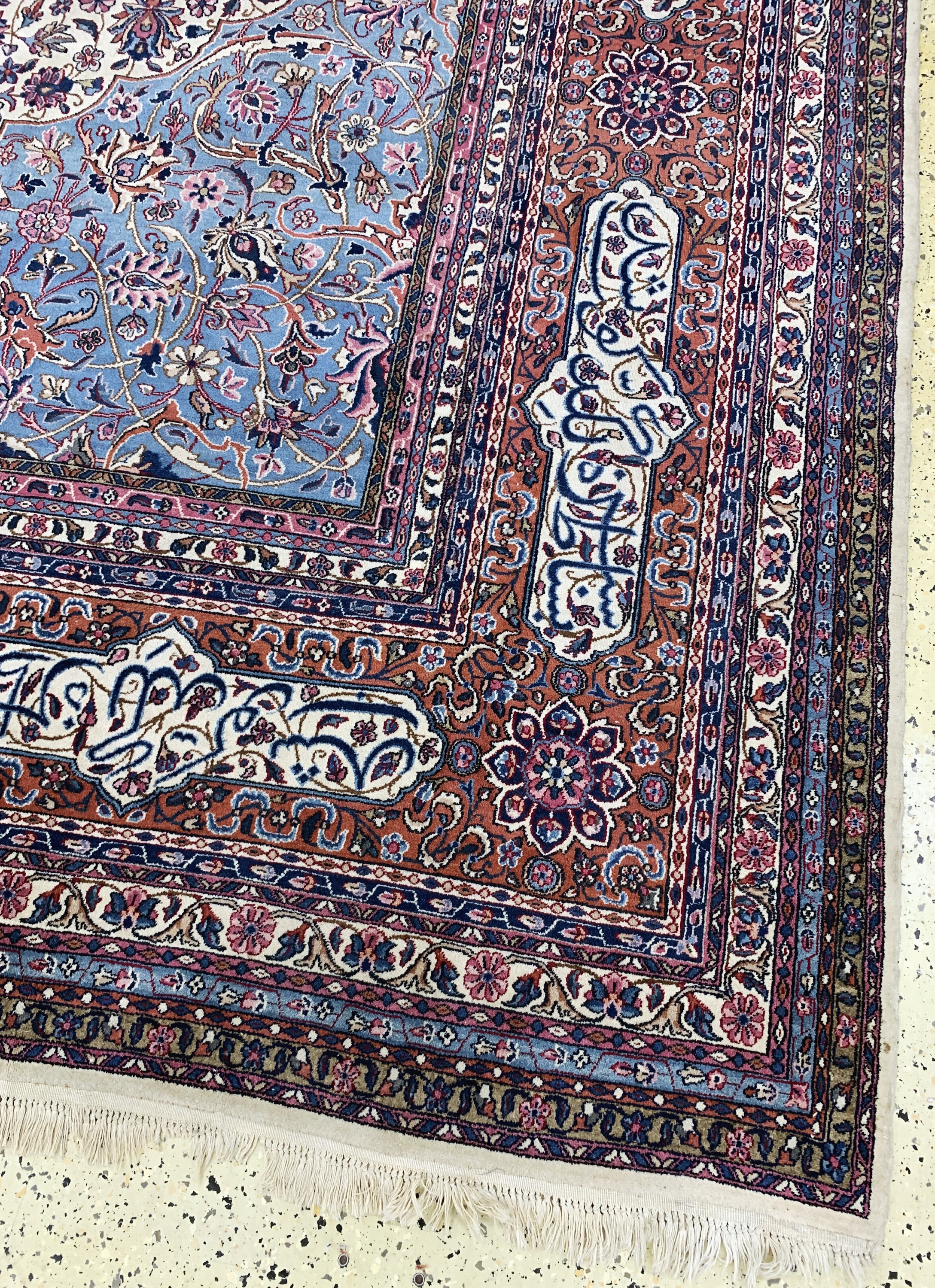 Detail h: Kerman"Lawar"antik, Persien, um 1900, Wolleauf Baumwolle, ca. 560 x 360 cm, EHZ: 2-3