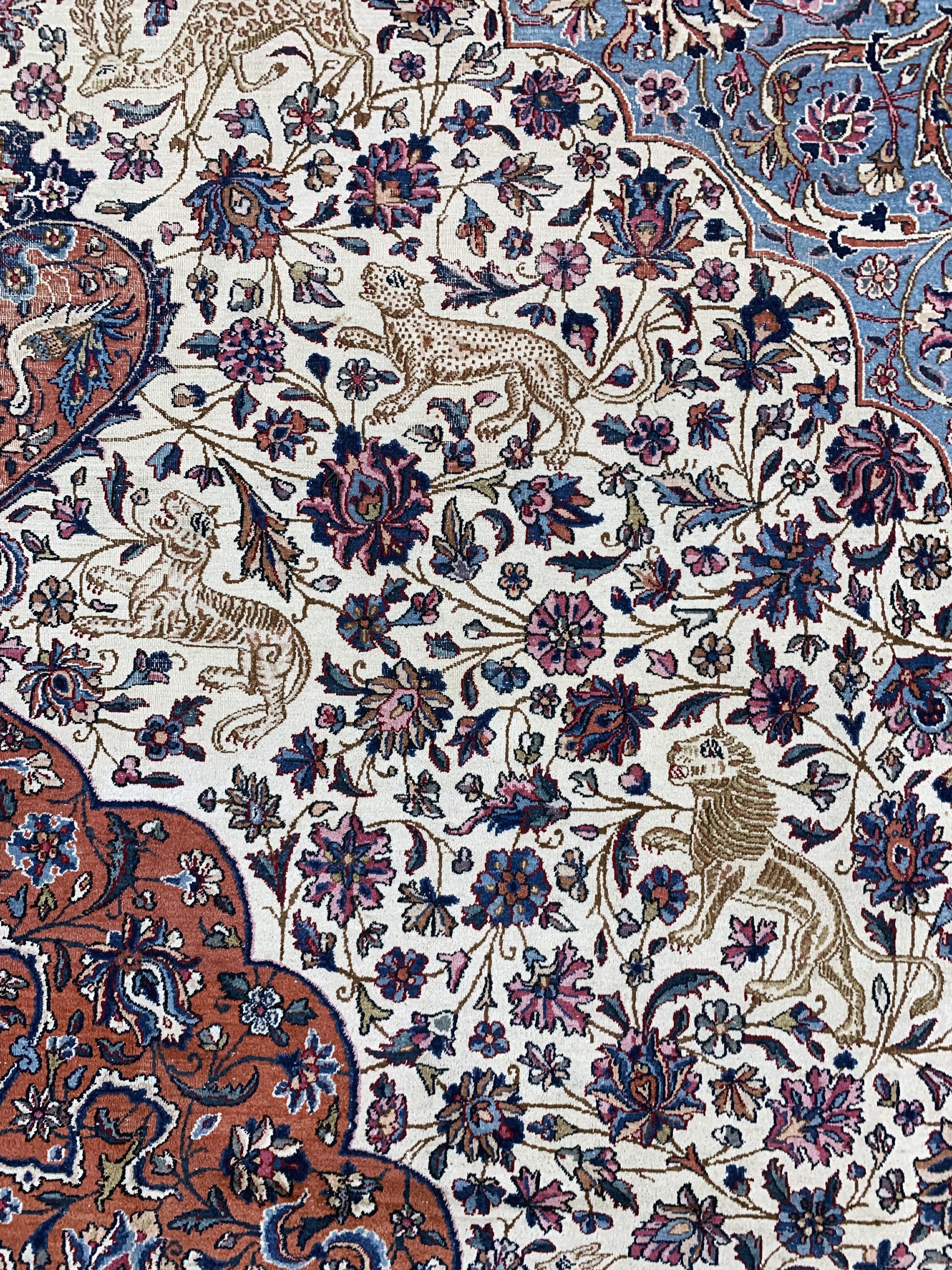 Detail k: Kerman"Lawar"antik, Persien, um 1900, Wolleauf Baumwolle, ca. 560 x 360 cm, EHZ: 2-3