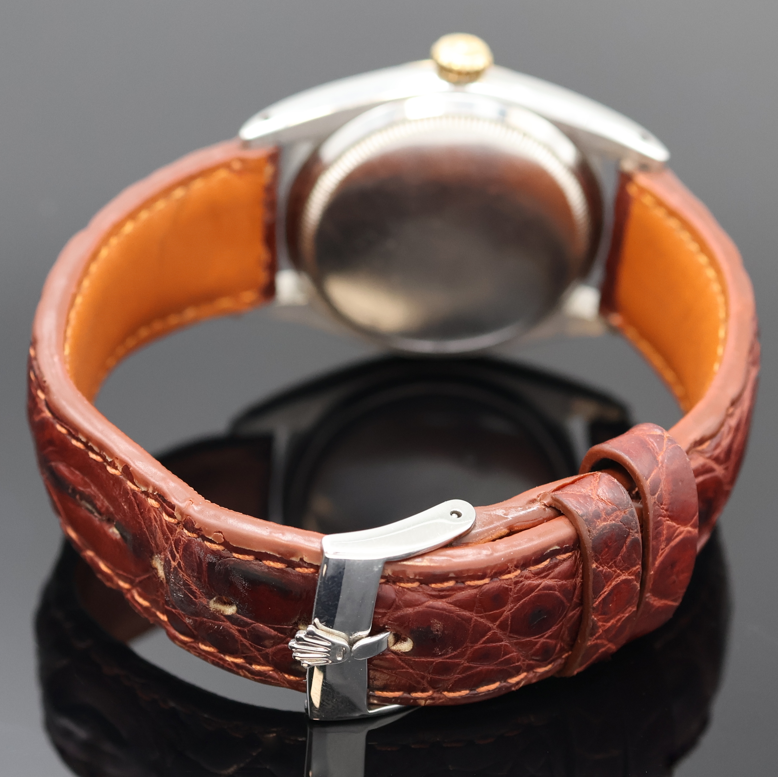 Detail c: ROLEX seltene Armbanduhr Oyster Perpetual Precision "Ovettone" Referenz 6298, Schweiz laut Bodenstempel 1. Quartal 1954, ehemals Automatik, ...