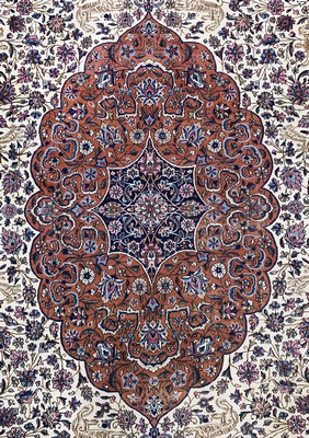 27011310e - Kerman´Lawar´antik, Persien, um 1900, Wolleauf Baumwolle, ca. 560 x 360 cm, EHZ: 2-3