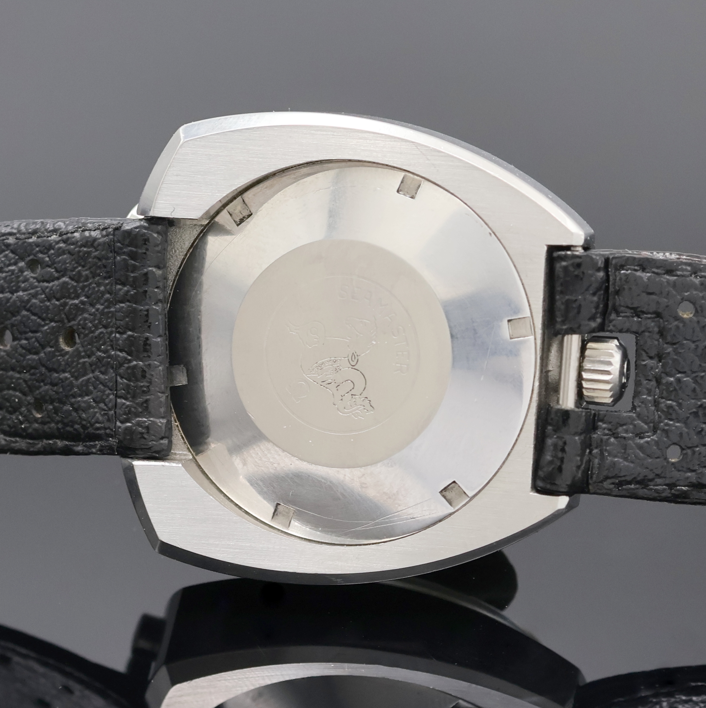Detail g: OMEGA seltener Rallye-Armbandchronograph Seamaster "Bullhead"" Referenz 146.011-69, Handaufzug, Schweiz um 1969, trapezförmiges ...