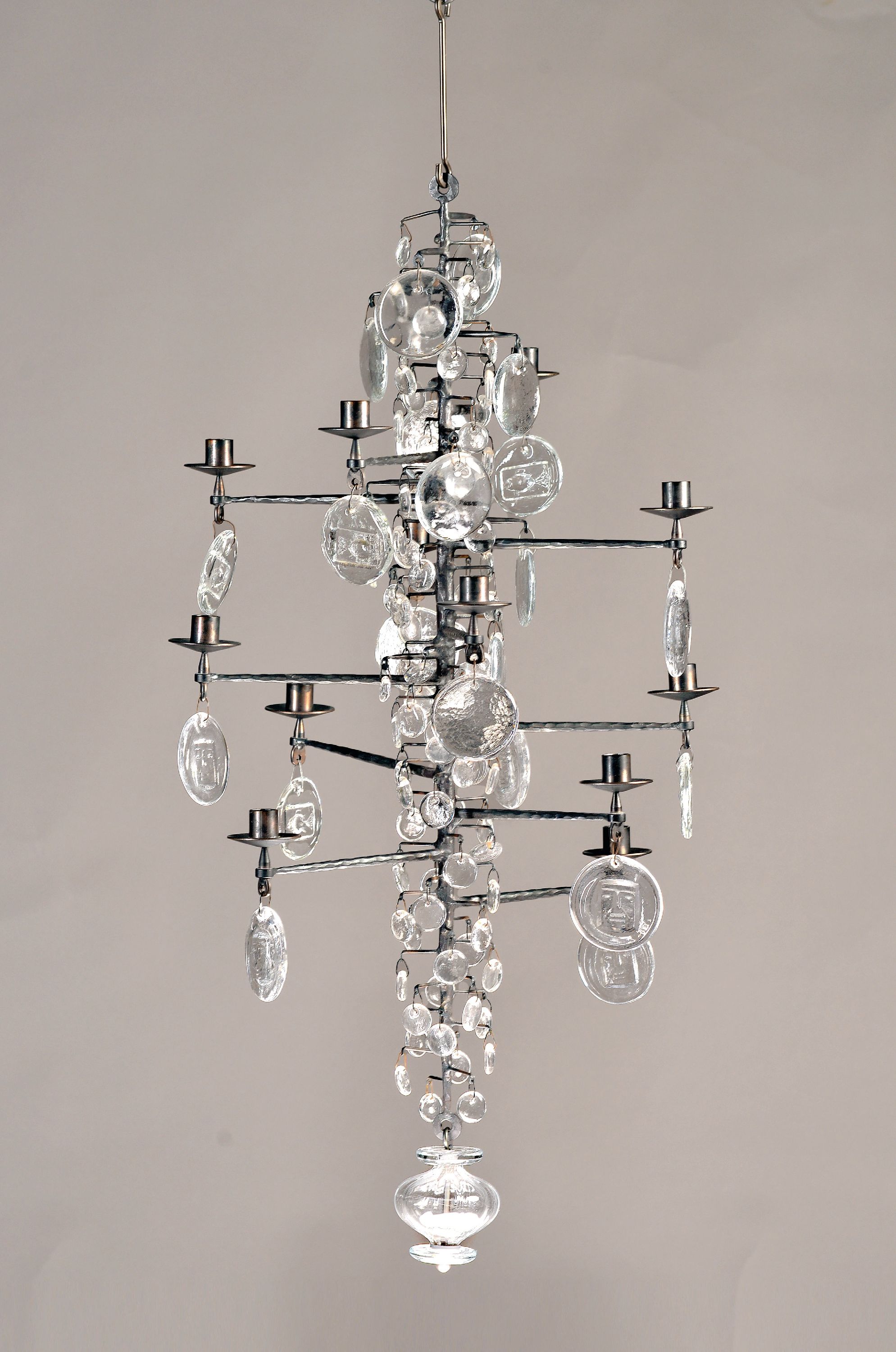 Image 27011460 - Deckenleuchter, Erik Sylvester Höglund für Kosta Boda, Schweden, 1960er-Jahre, ...