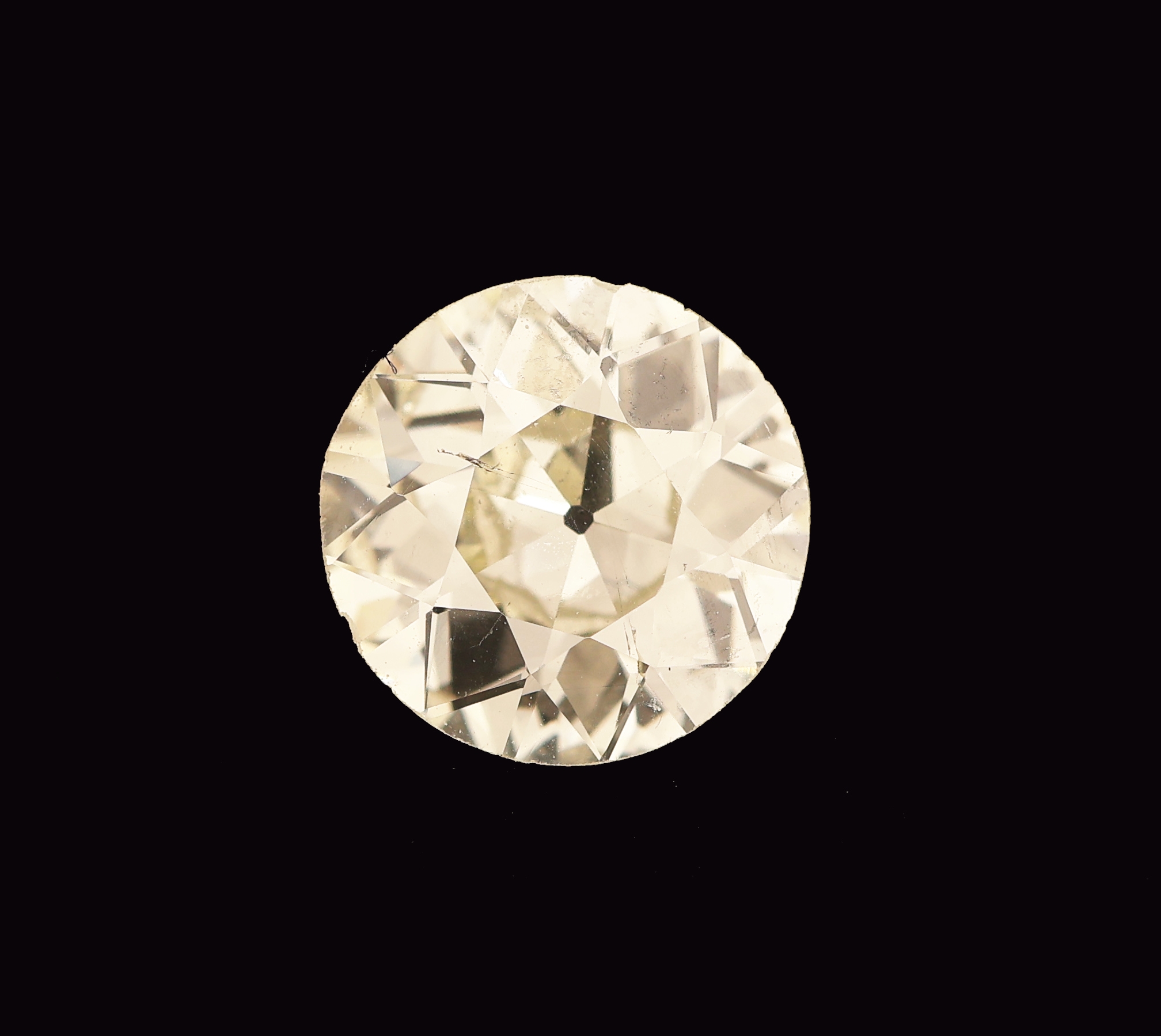 Detail a: Loser Altschliff Diamant 1.686 ct Getönt (M)- very light yellow/si 2, Vorab-Graduierung DPL 06/2025