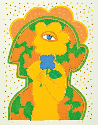 Image Herbert Schneider, 1924-1983 Hinterthal, Lithographie, ´Die blaue Blume´, Ed. 10/50, ...