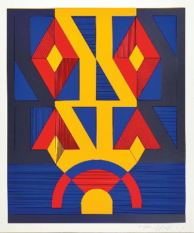 Image Otto Herbert Hajek, 1927 Kaltenbach-2005 Stuttgart, Farbserigraphie, Komposition 72/2, ...