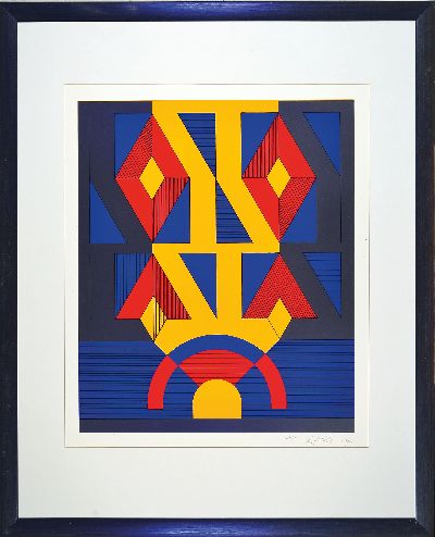 27011450k - Otto Herbert Hajek, 1927 Kaltenbach-2005 Stuttgart, Farbserigraphie, Komposition 72/2, ...