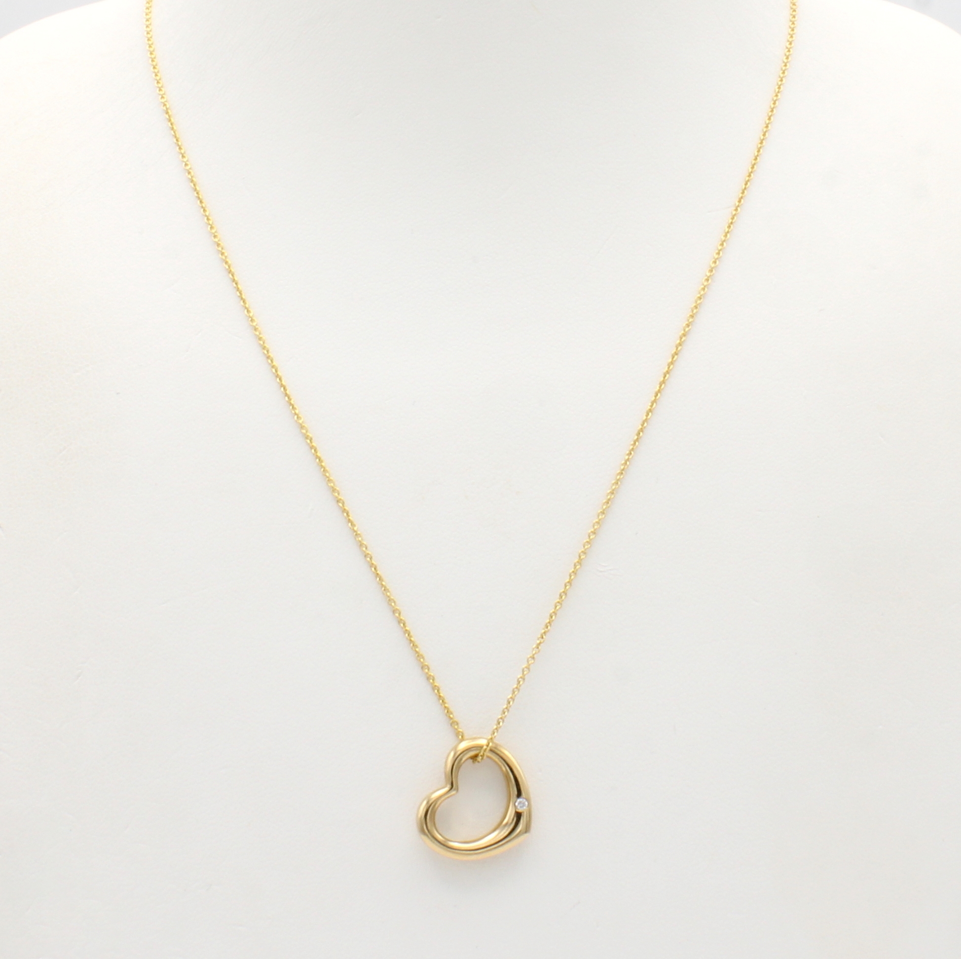 Image 27011520 - Herzanhänger mit Brillant an Kette, GG 585/ 000, Brill. ca. 0.018 ct Weiß/si, in L. ...