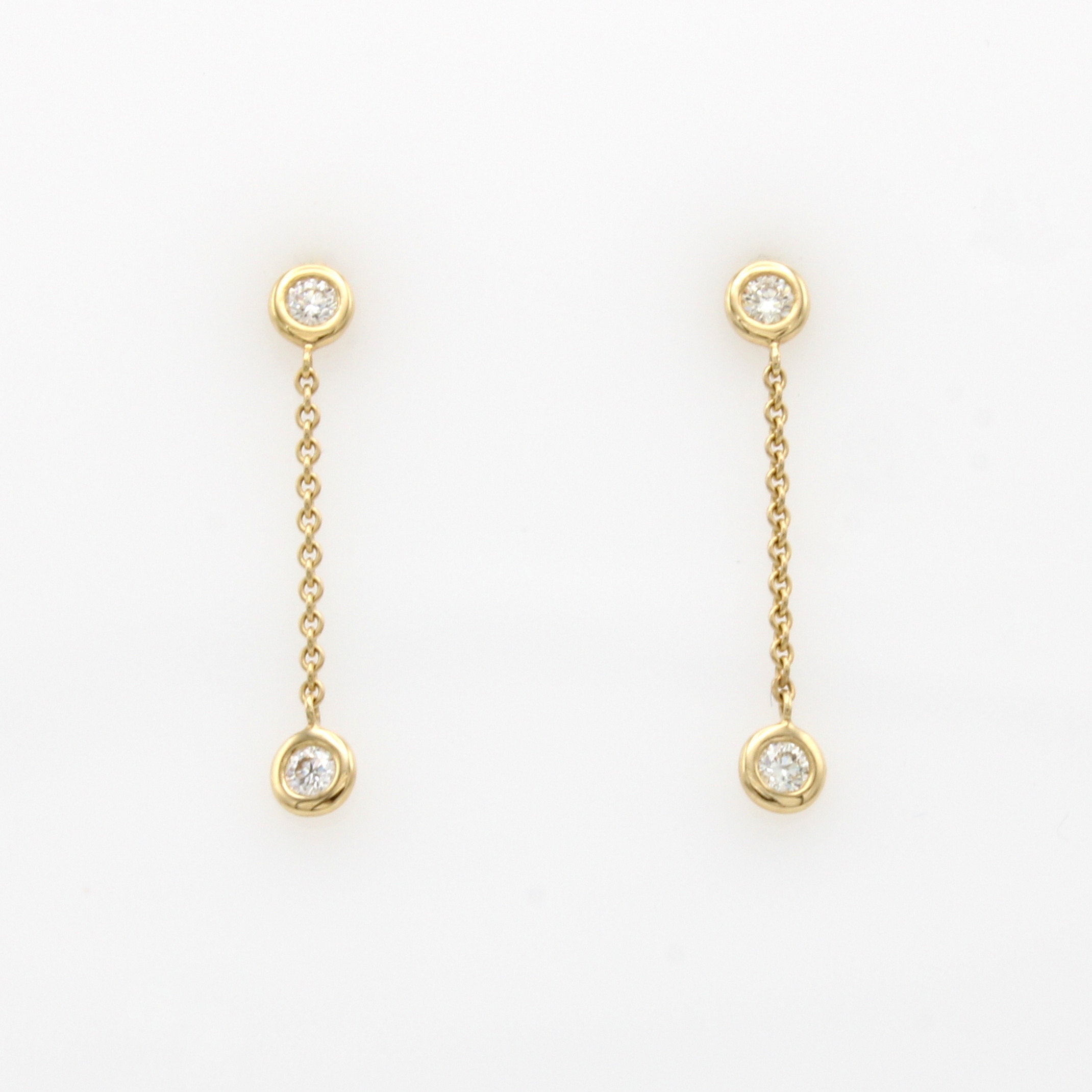 Image 27011559 - Paar Ohrstecker mit Brillanten, GG 585/000, 4 Brill. zus. ca. 0.20 ct Weiß/lupenrein, ...