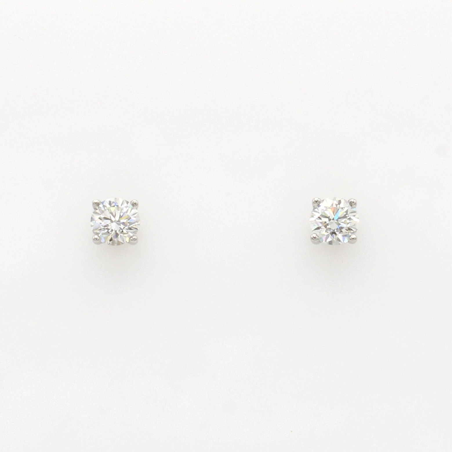 Image 27011569 - Paar Ohrstecker mit Brillanten, Platin 950/000, 2 Brill. zus. ca. 0.70 ct ...