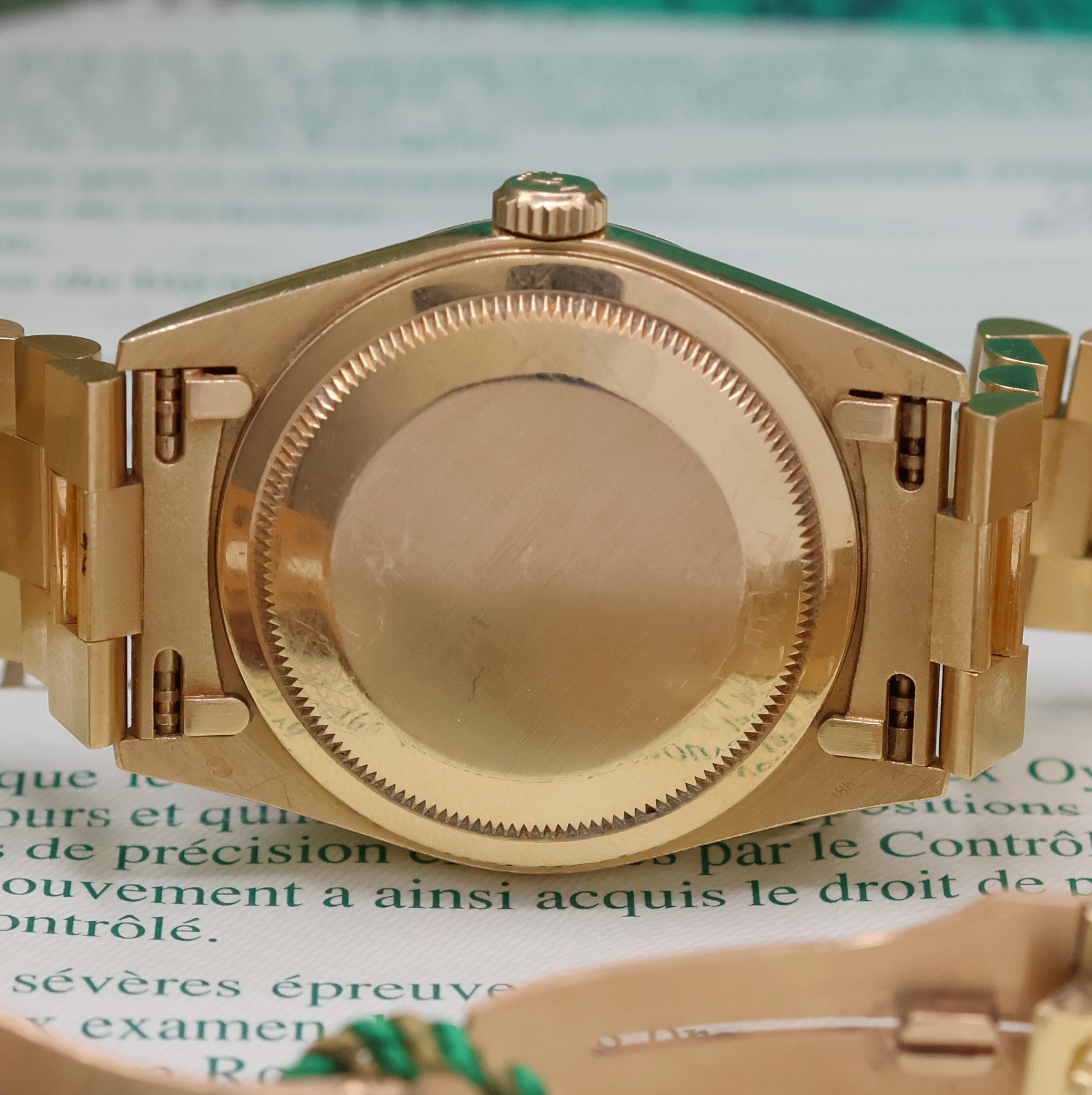 Detail f: ROLEX Armbanduhr Oyster Perpetual Day-Date Referenz 18038, Automatik, LC 100, Chronometer der Superlative in GG 750/000 inkl. Präsidentband m. ...