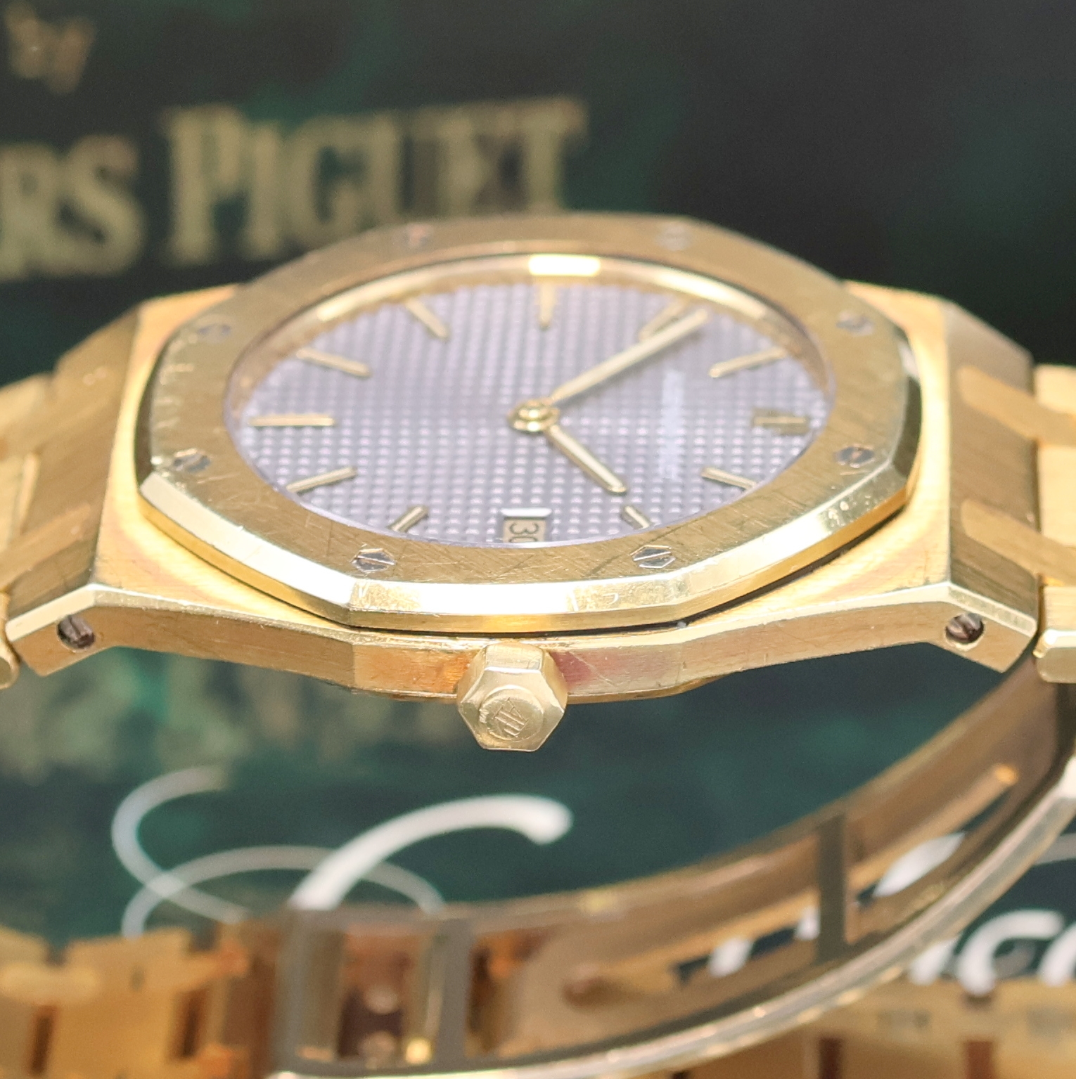 Detail d: AUDEMARS PIGUET ikonische Herrenarmbanduhr Serie Royal Oak in GG 750/000 Referenz 56175BA mit original Etui und Papieren, Design von Gerald Genta, ...