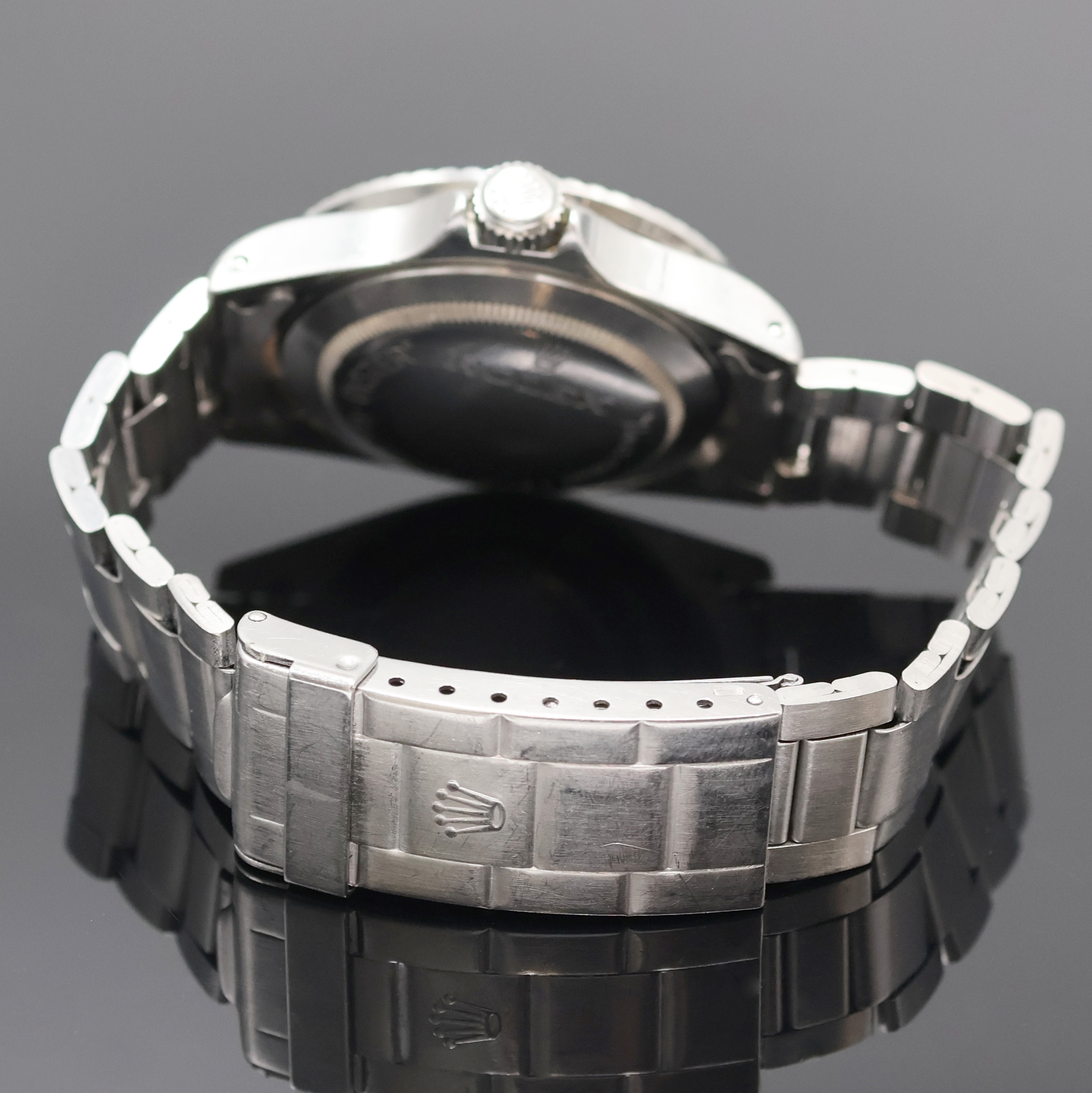 Detail d: ROLEX feine und extrem seltene, frühe Herrenarmbanduhr Modell Double Red Sea-Dweller "Thin-Case" aus der ersten Serie Referenz 1665 mit ...