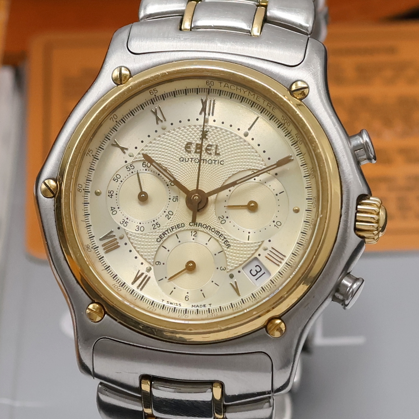Detail a: EBEL Armbandchronograph Le Modulor Referenz 1137241, Schweiz verk. lt. Pap. 12/2001, Automatik, Chronometer in Edelstahl/Gold kombiniert inkl. ...