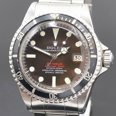 27011711a - ROLEX feine und extrem seltene, frühe Herrenarmbanduhr Modell Double Red Sea-Dweller ...