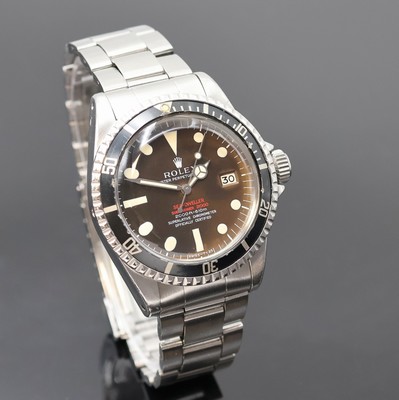 27011711c - ROLEX feine und extrem seltene, frühe Herrenarmbanduhr Modell Double Red Sea-Dweller ...