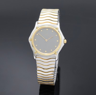 Image EBEL Damenarmbanduhr Classic Wave Referenz 181909, Schweiz um 1980, quarz, Stahl/Gold ...