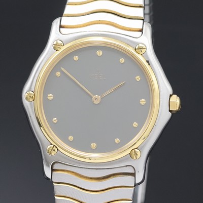 27011791a - EBEL Damenarmbanduhr Classic Wave Referenz 181909, Schweiz um 1980, quarz, Stahl/Gold ...