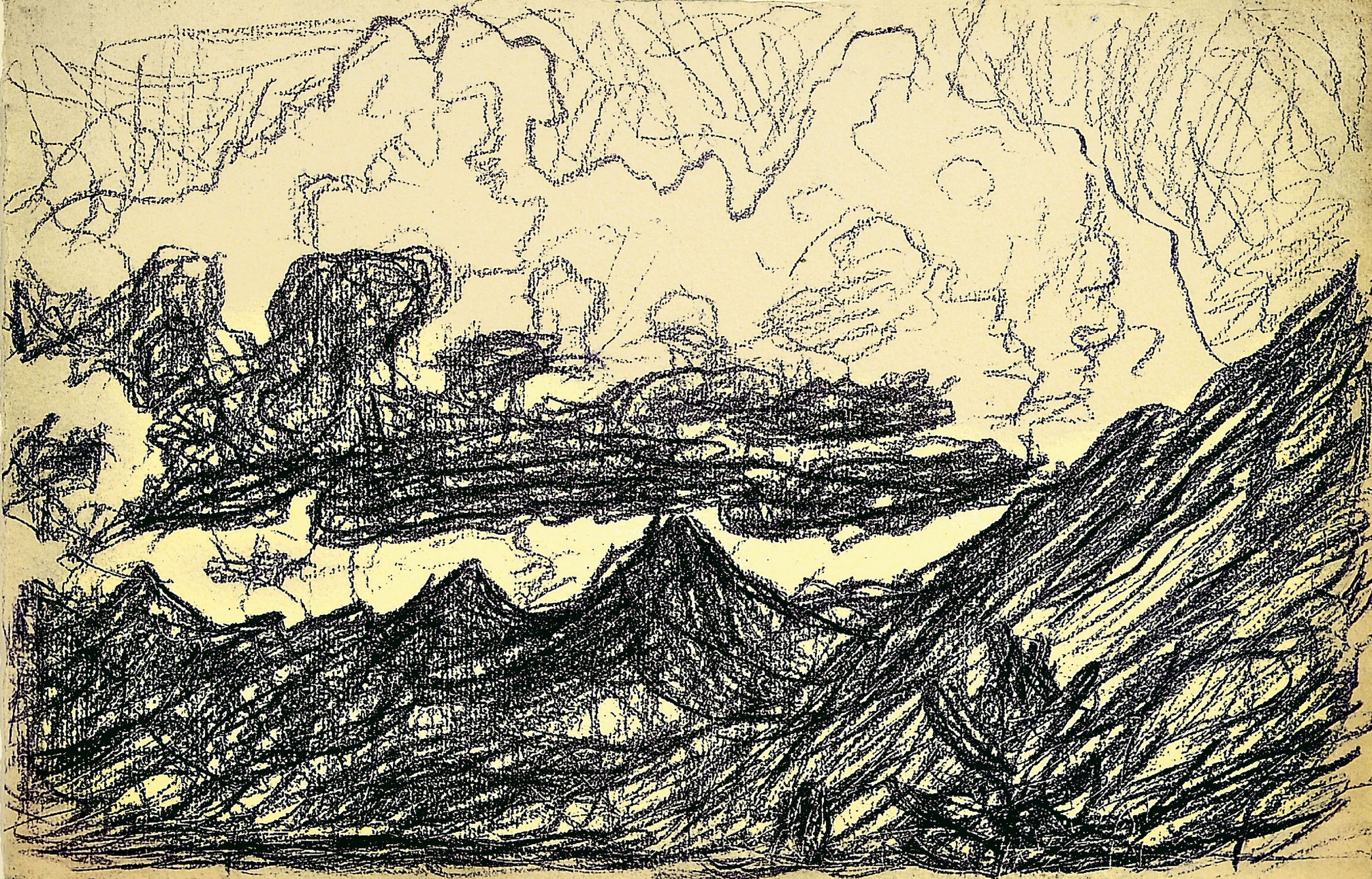 Image 27011801 - Christian Rohlfs, 1849 Groß Niendorf-1938 Hagen, ´Berg mit Wolke´, wohl Landschaft bei ...