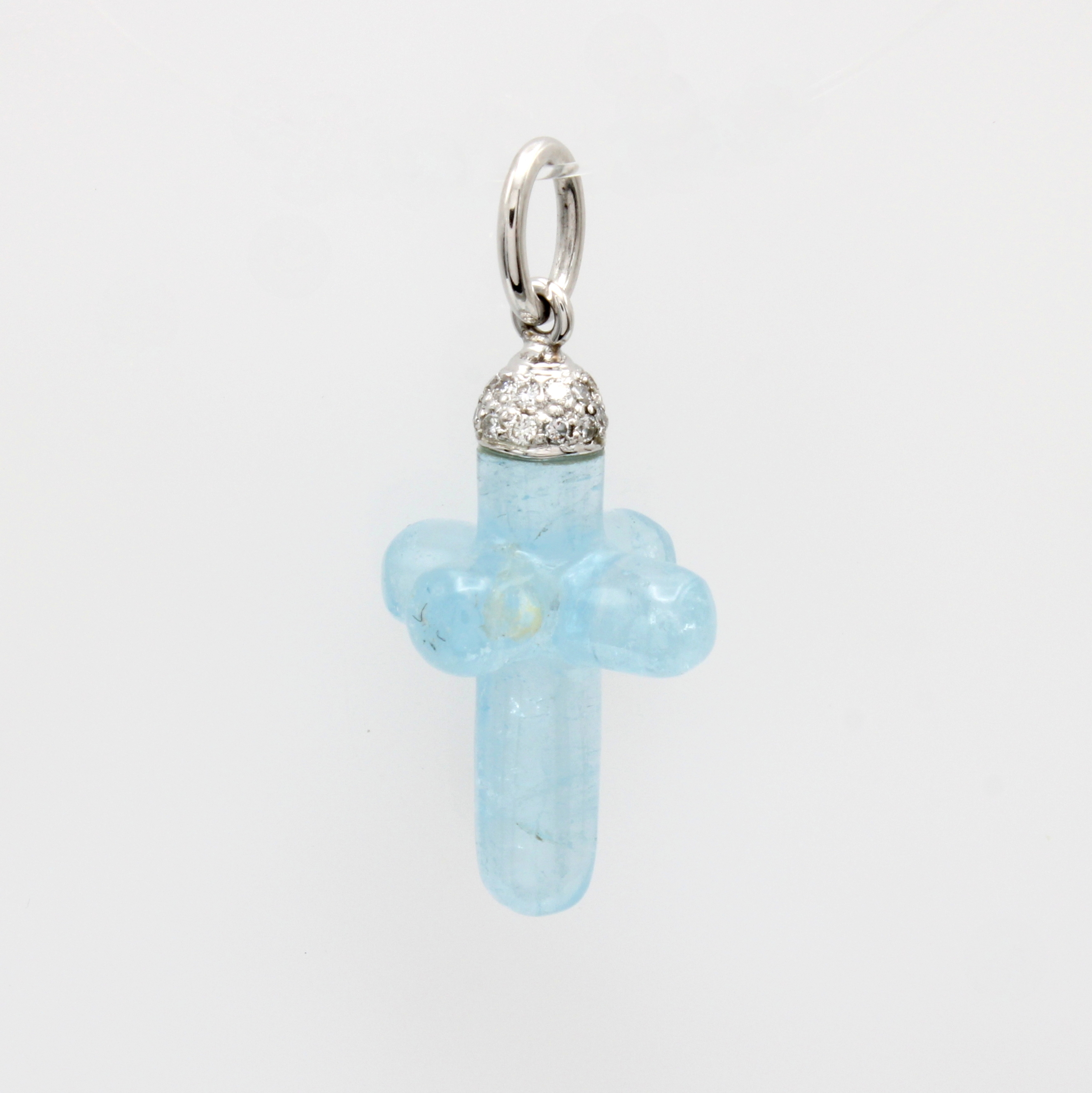 Image 27011805 - Rundstabkreuz aus Topas und Brillanten, WG 750/000, aus einem Topas geschnitten ca. ...