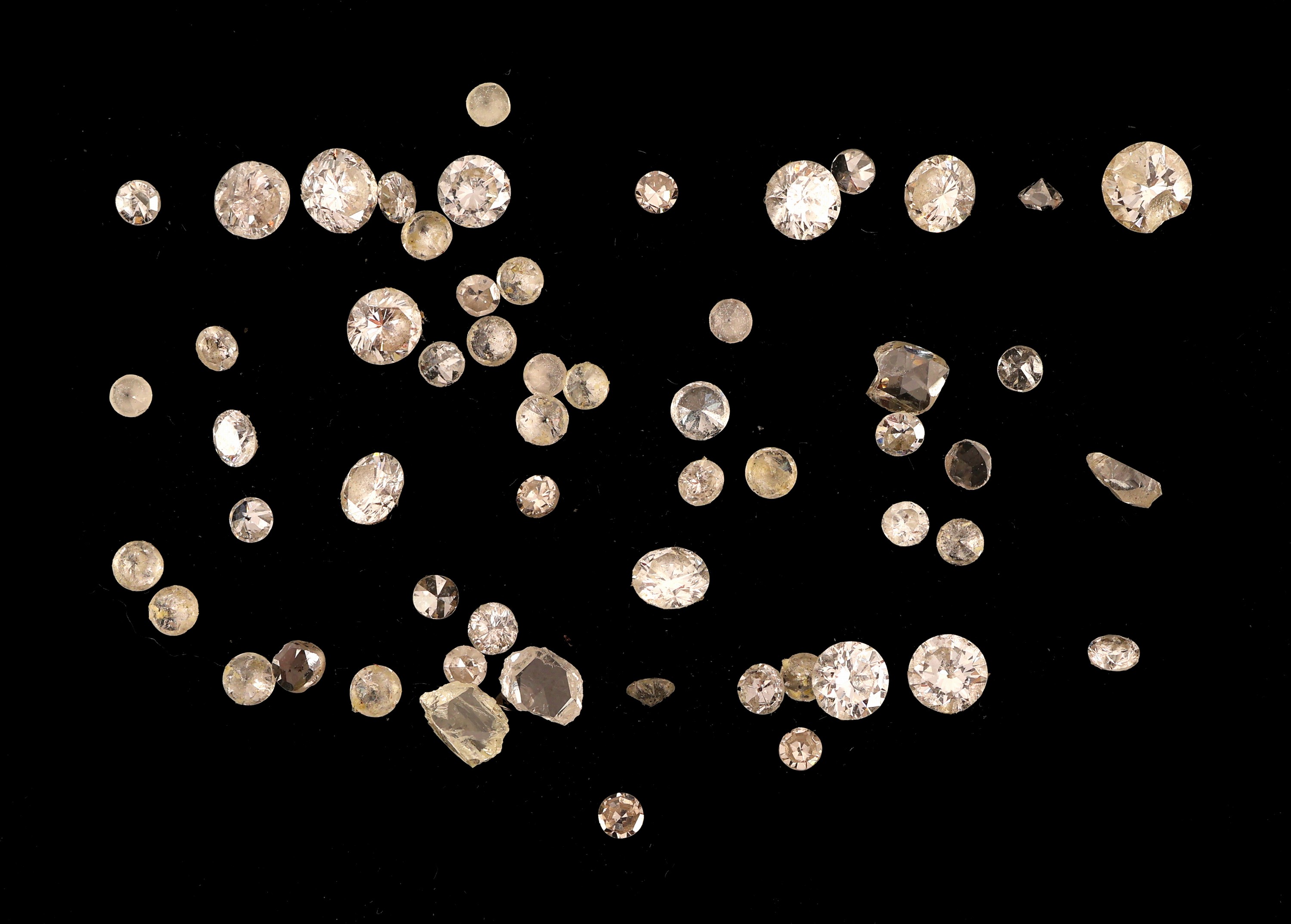 Image 27011824 - Lot lose Diamanten und Brillanten zus. ca. 3.37 ct Weiß-get.Weiß/p, Ausfassware ...