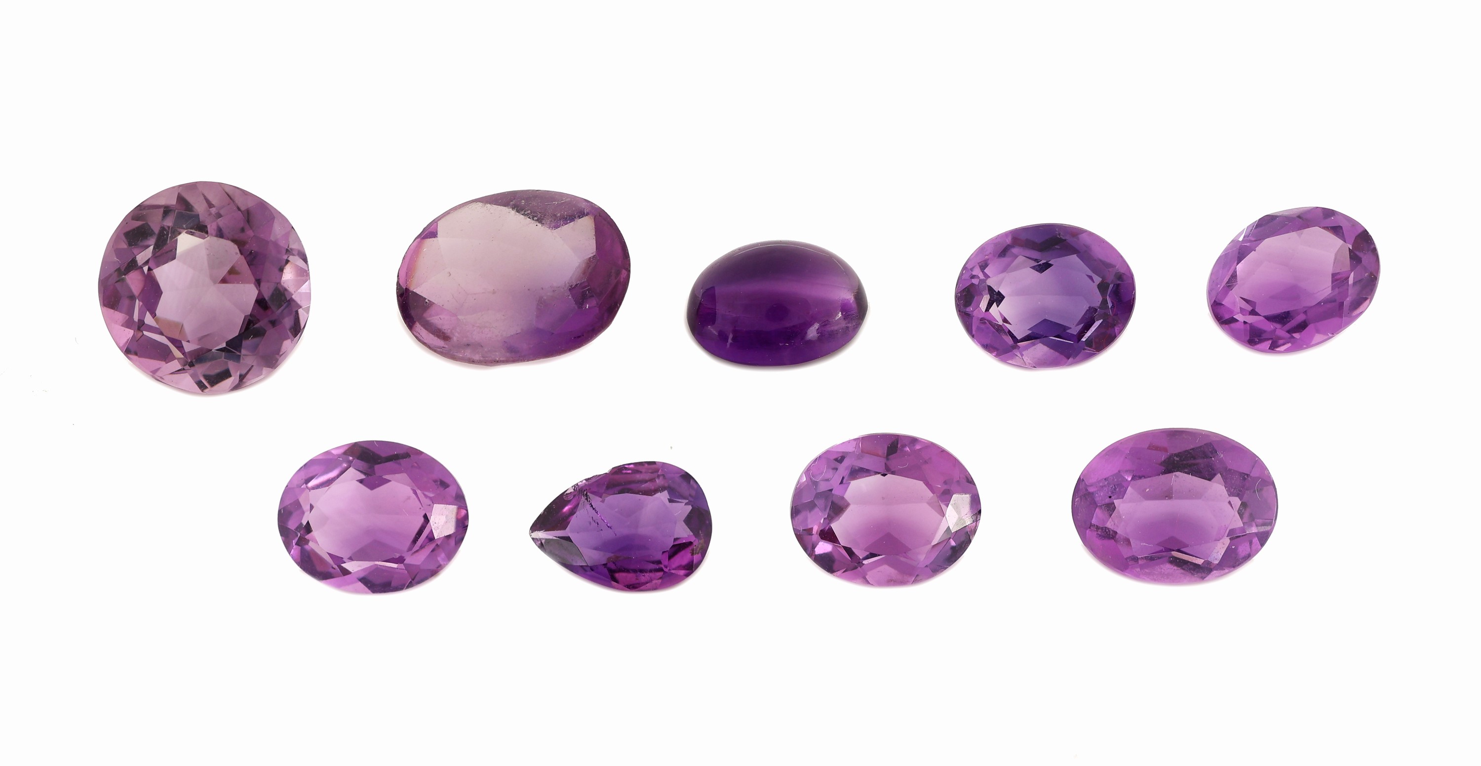 Image 27011827 - Lot Amethyste zus. ca. 28.43 ct, Ausfassware