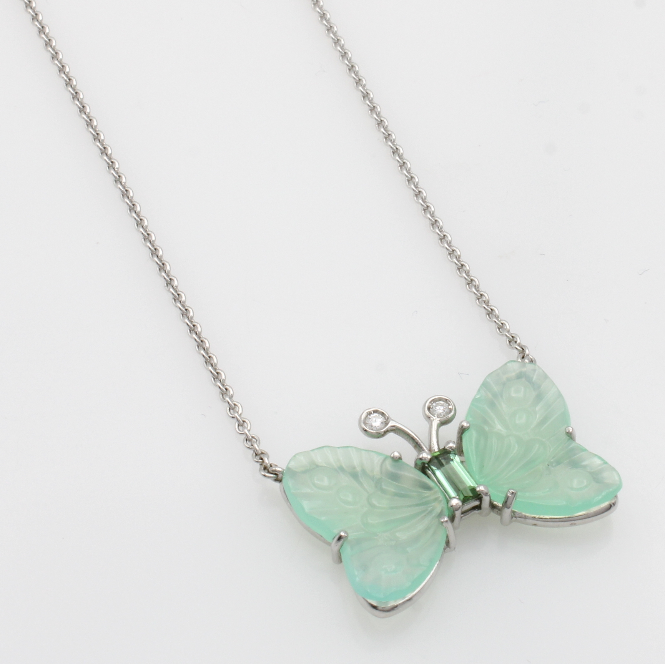 Image 27011853 - Collier ´Schmetterling´ mit Turmalin und Bril-lanten, WG 750/000, Schmetterling aus ge- ...
