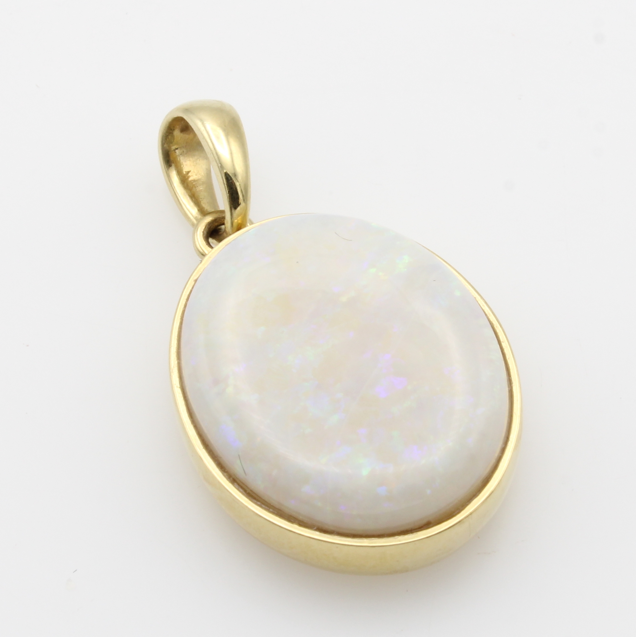 Image 27012270 - Anhänger mit Opal, GG 585/000, australischer Opal ca. 10.78 ct in glatter Fassung ...
