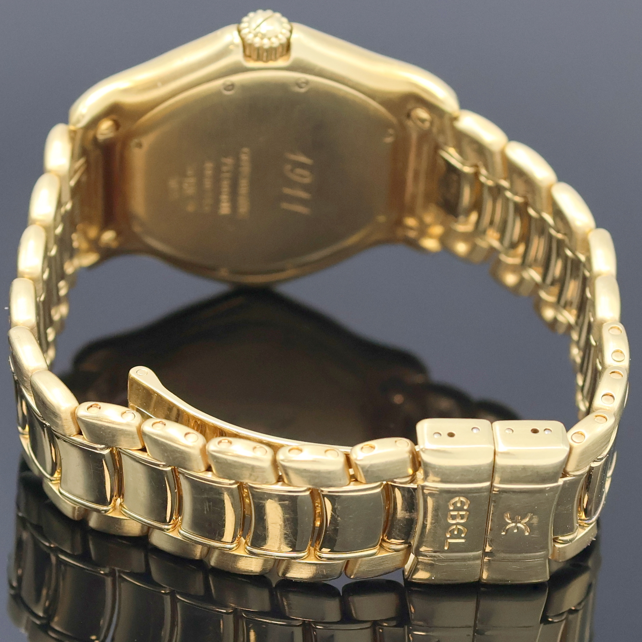 Detail c: EBEL 1911 Senior Herrenarmbanduhr in GG 750/000 Referenz 8080916, Schweiz um 1995, Automatik, massives Goldgeh. inkl. Gliederband m. Faltschl., zus. ...