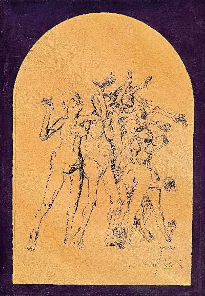 Image Yongbo Zhao, geb. 1964 Hailong/China, Bleistiftskizze auf Holzplatte, Komposition als ...