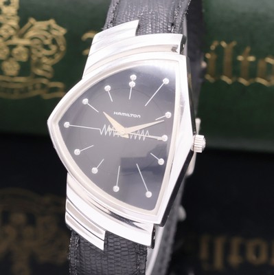 27012328a - HAMILTON Ventura ausgefallene Armbanduhr im Design der 1950er Jahre, um 2010, quartz, 2 ...