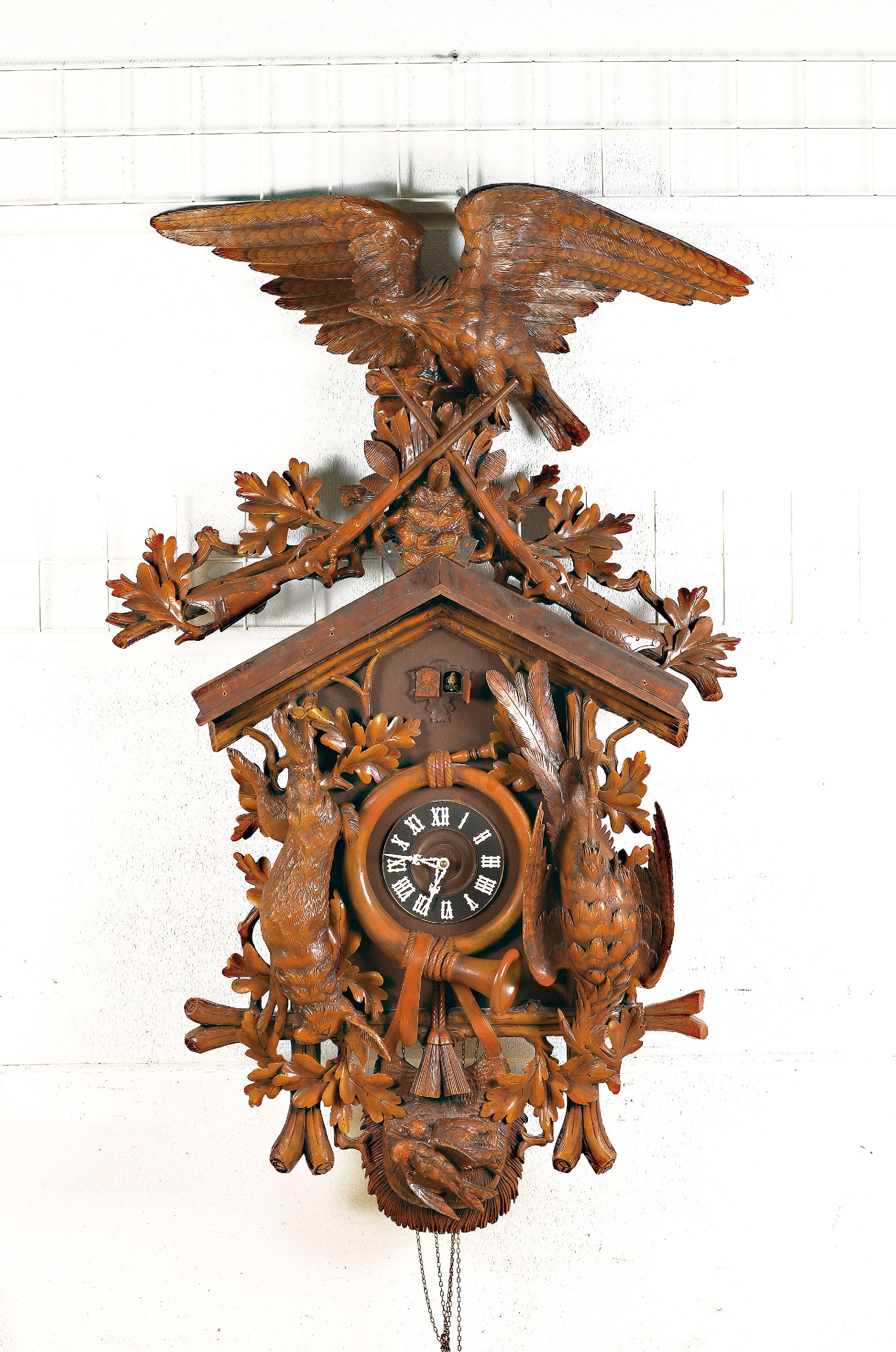 Image 27012411 - Außergewöhnlich große Kuckucksuhr mit Wachtelschlag, Schwarzwald um 1930, ...