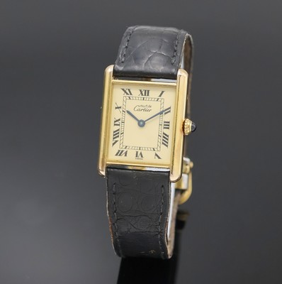 Image CARTIER Damenarmbanduhr Tank Vermeil Referenz 1615, Schweiz um 1990, quarz, verg. ...