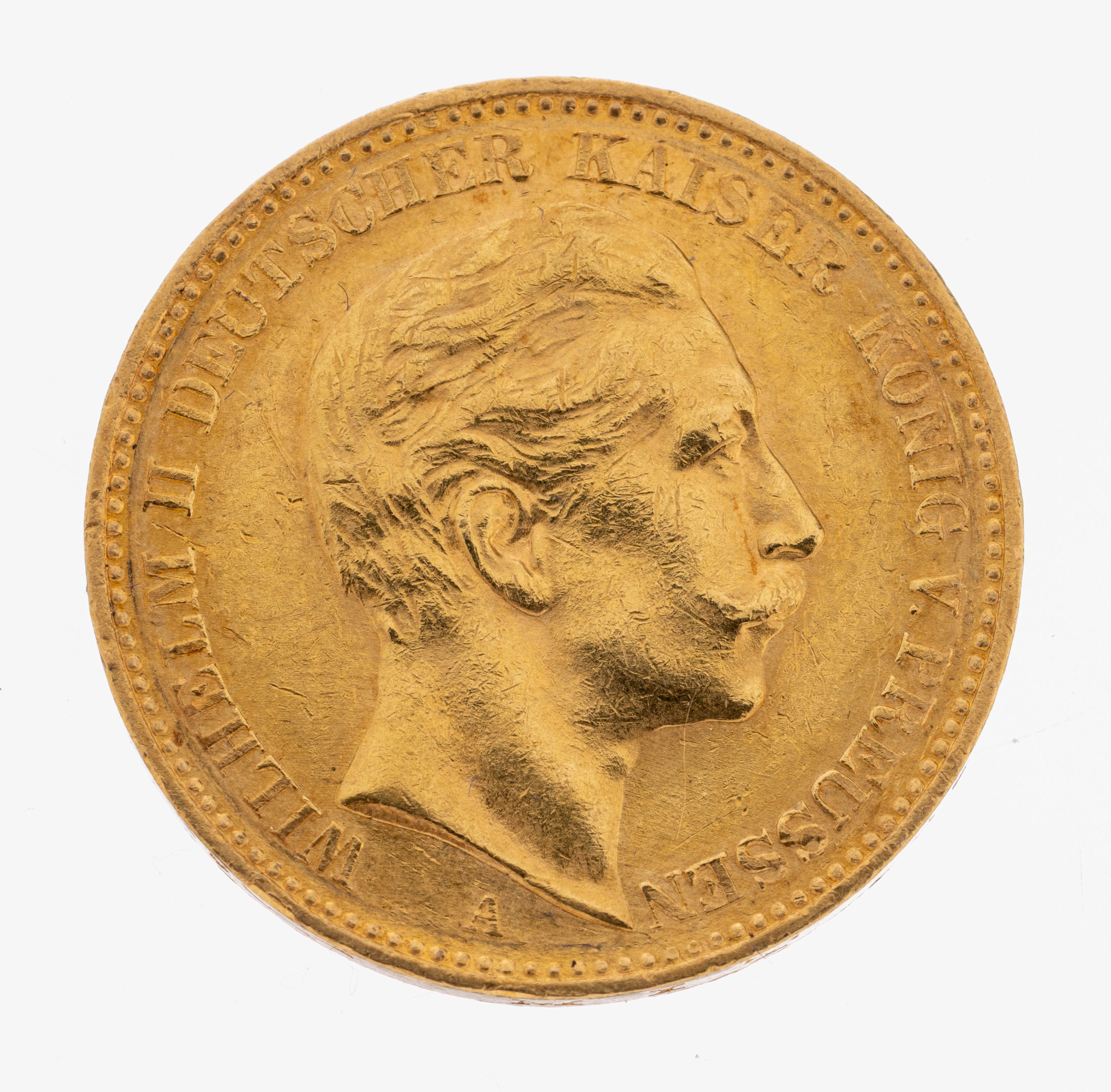 Image 27012837 - Goldmünze 20 Mark, Deutsches Reich, 1905, Wilhelm II. Deutscher Kaiser König von ...