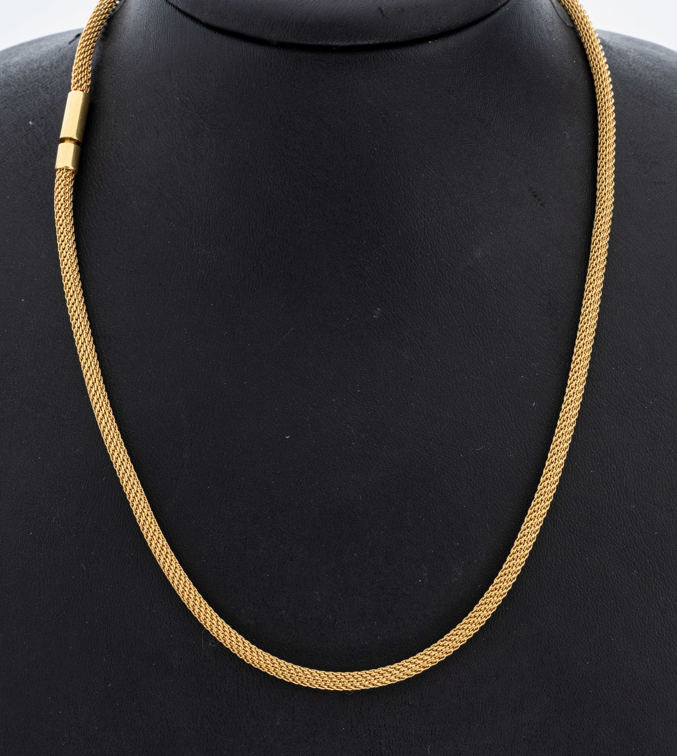 Image 27012853 - 18 kt Gold Strickcollier, GG 750/000, D. ca. 3.3 mm, L. ca. 42 cm, Bajonetteschließe, ...