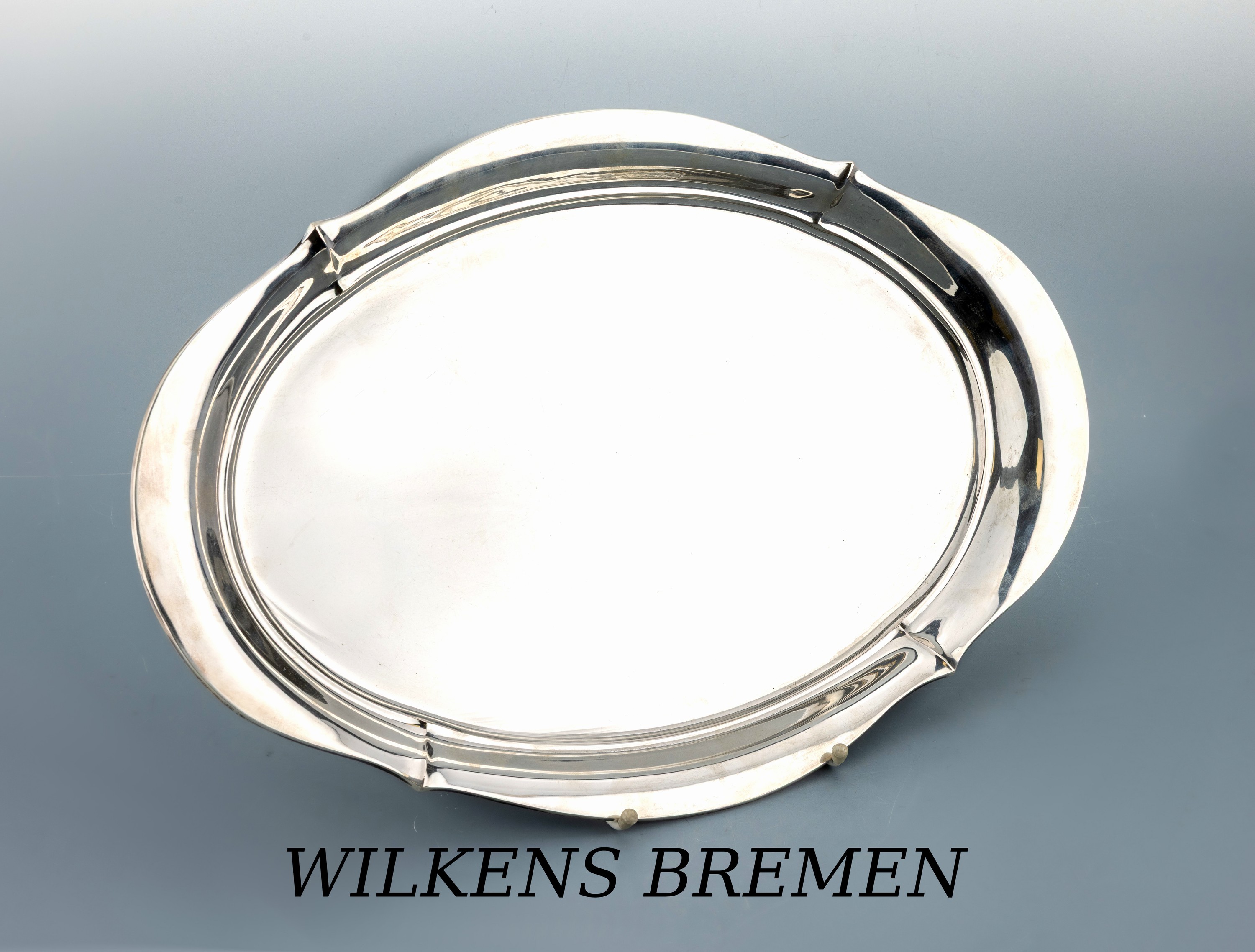 Image 27012856 - Großes Tablett, deutsch, 1960er-70er Jahre, WILKENS/Bremen, 800er Silber, 4-passig, ...