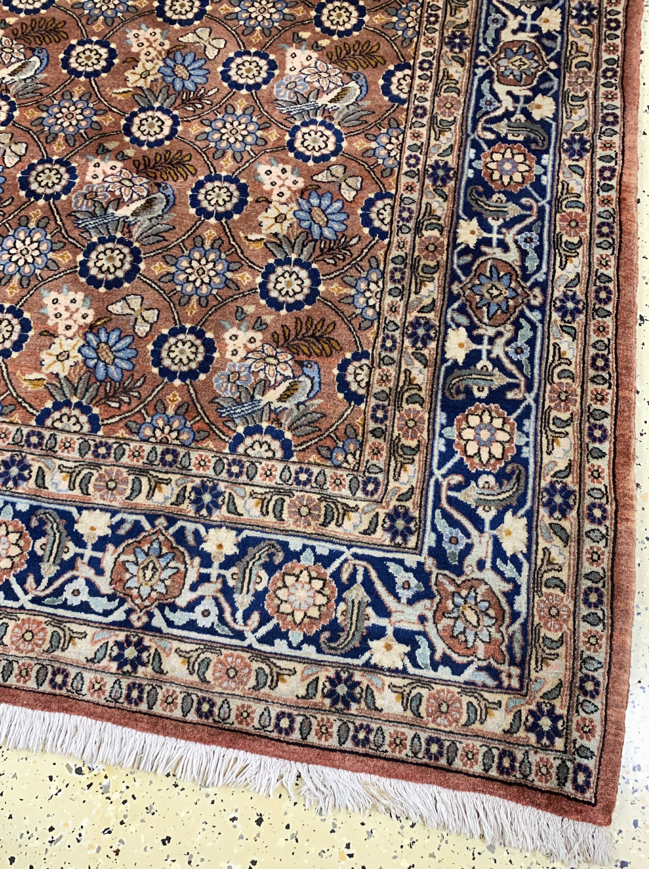 Detail a: Weramin Kork fein, Persien, Ende 20.Jhd, Korkwolle auf Baumwolle, ca. 290 x 210 cm, EHZ: 1-2