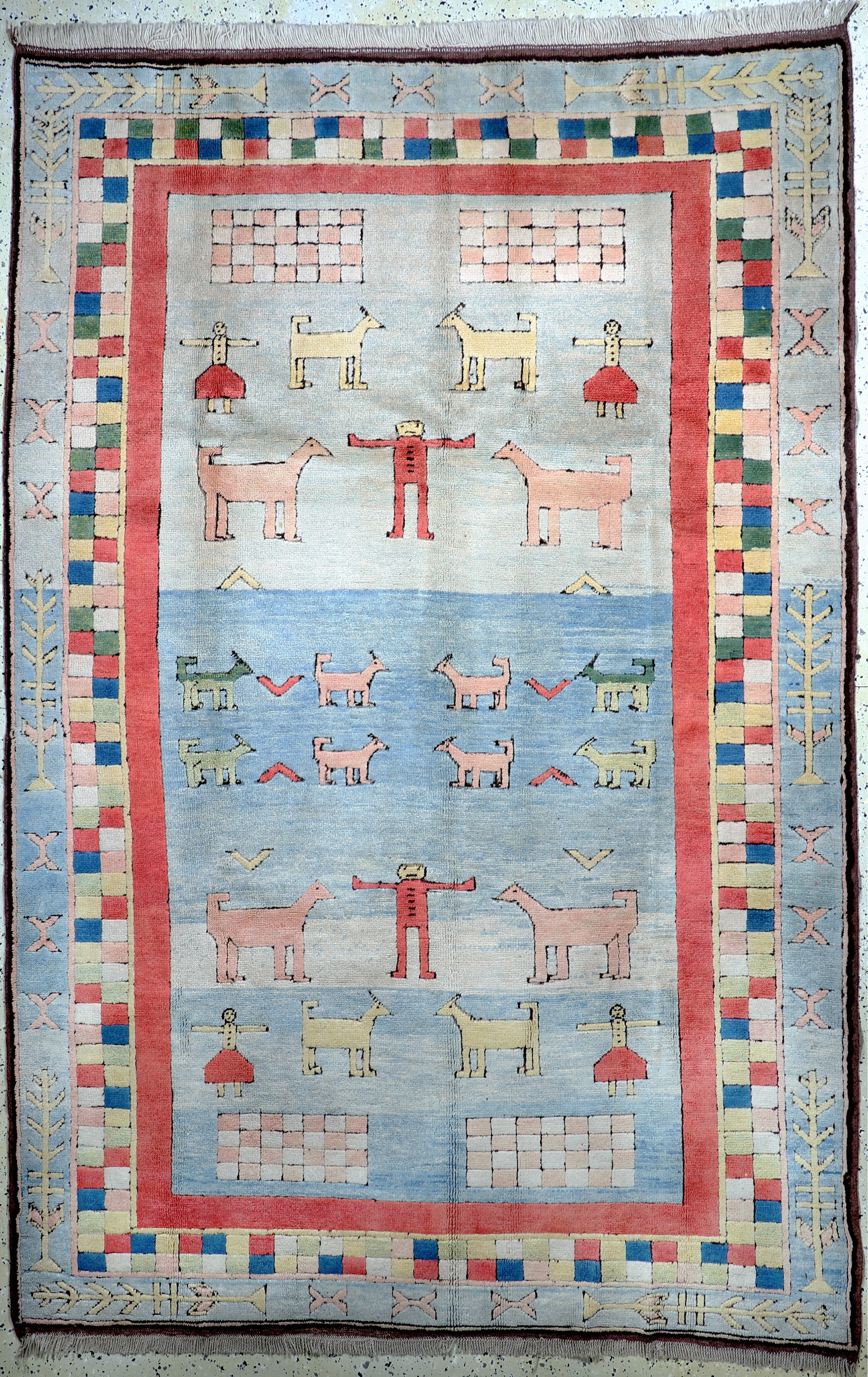Kars, Türkei, Ende 20.Jhd, Wolle auf Wolle,ca. 275 x 185 cm, EHZ: 1-2