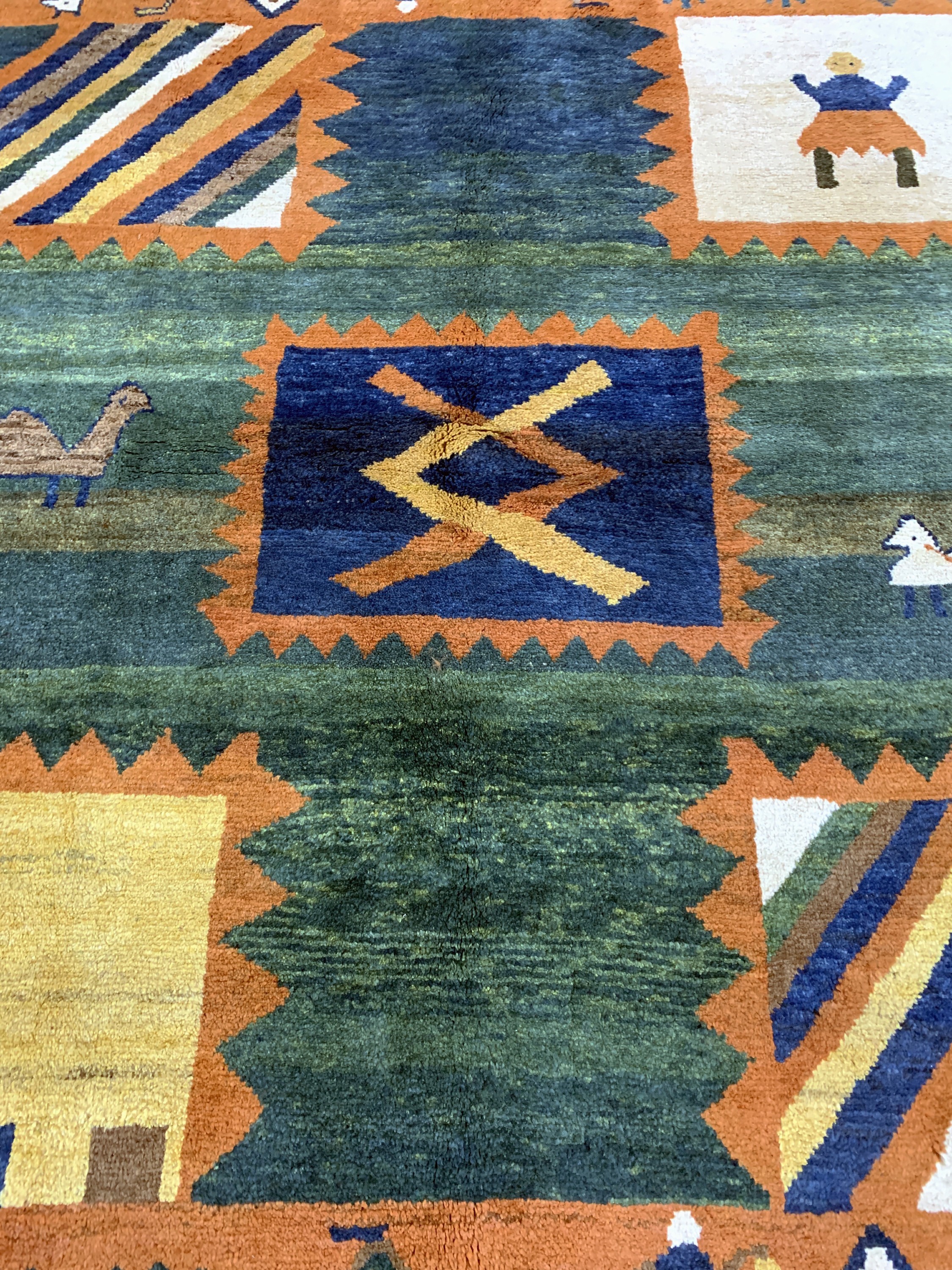 Detail c: Gabbeh alt, Persien, Mitte 20.Jhd, Wolle auf Wolle, ca. 200 x 210 cm, EHZ: 2