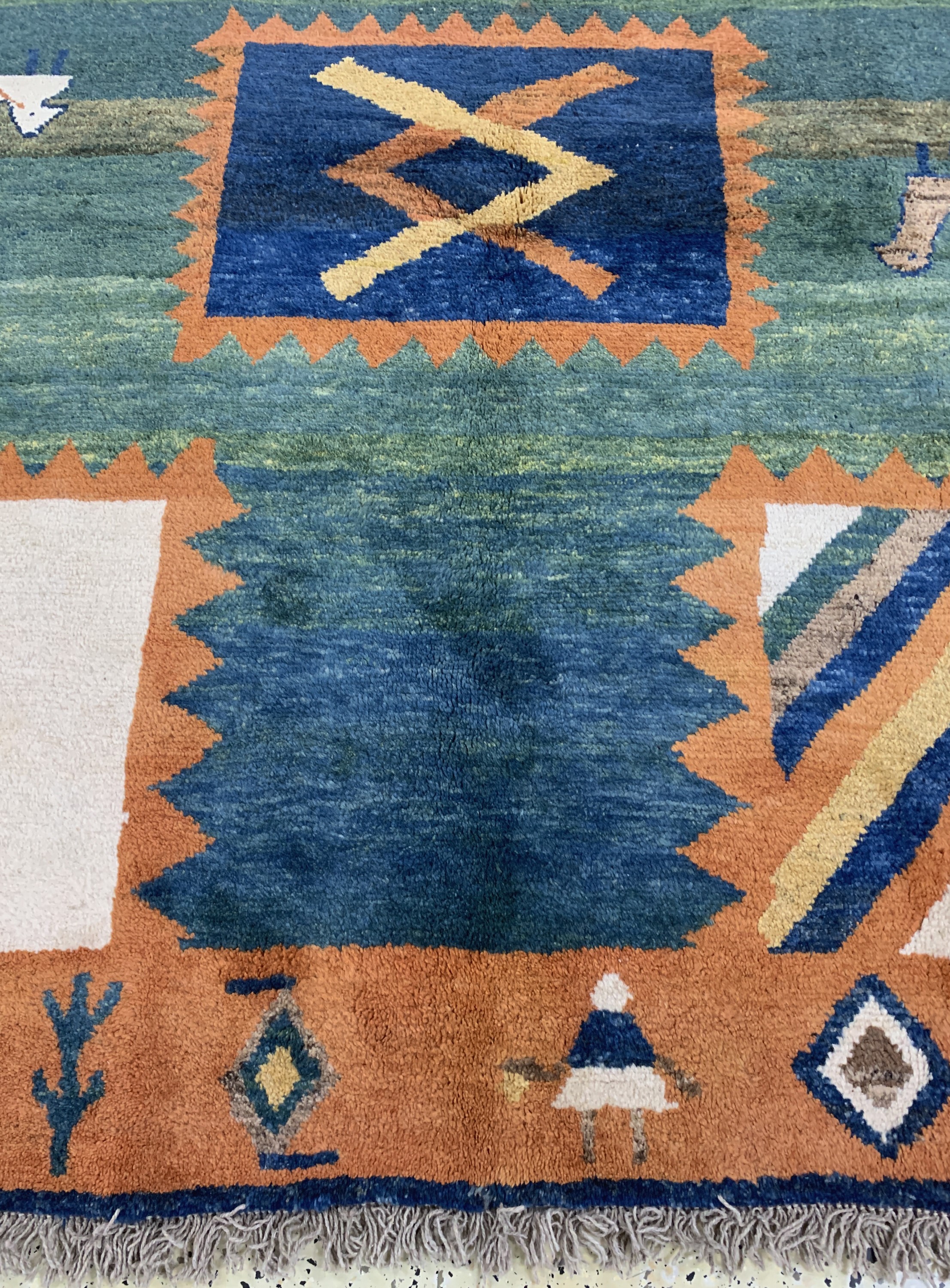 Detail f: Gabbeh alt, Persien, Mitte 20.Jhd, Wolle auf Wolle, ca. 200 x 210 cm, EHZ: 2
