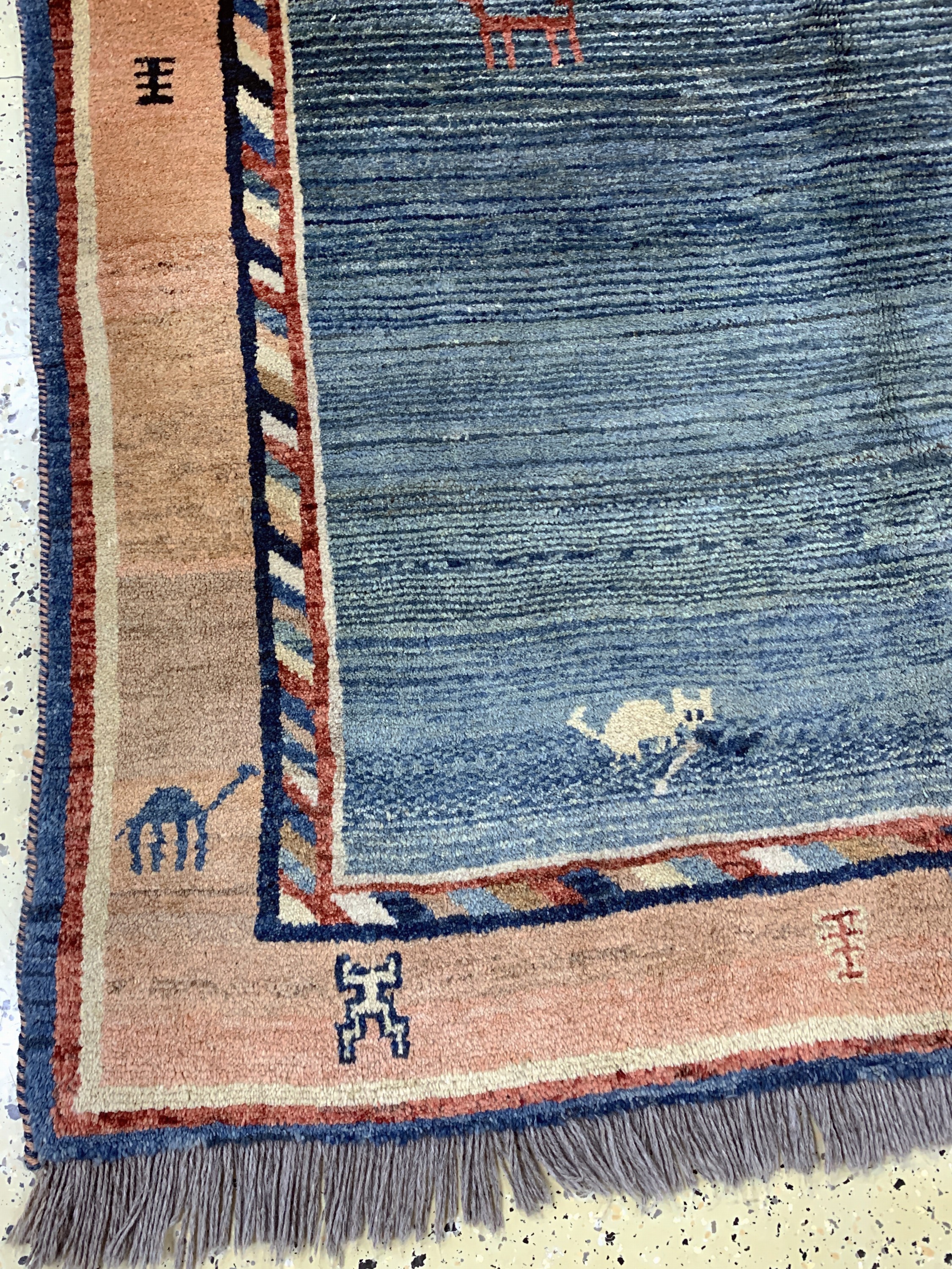 Detail b: Gabbeh alt, Persien, Mitte 20.Jhd, Wolle auf Wolle, ca. 210 x 183 cm, EHZ: 2