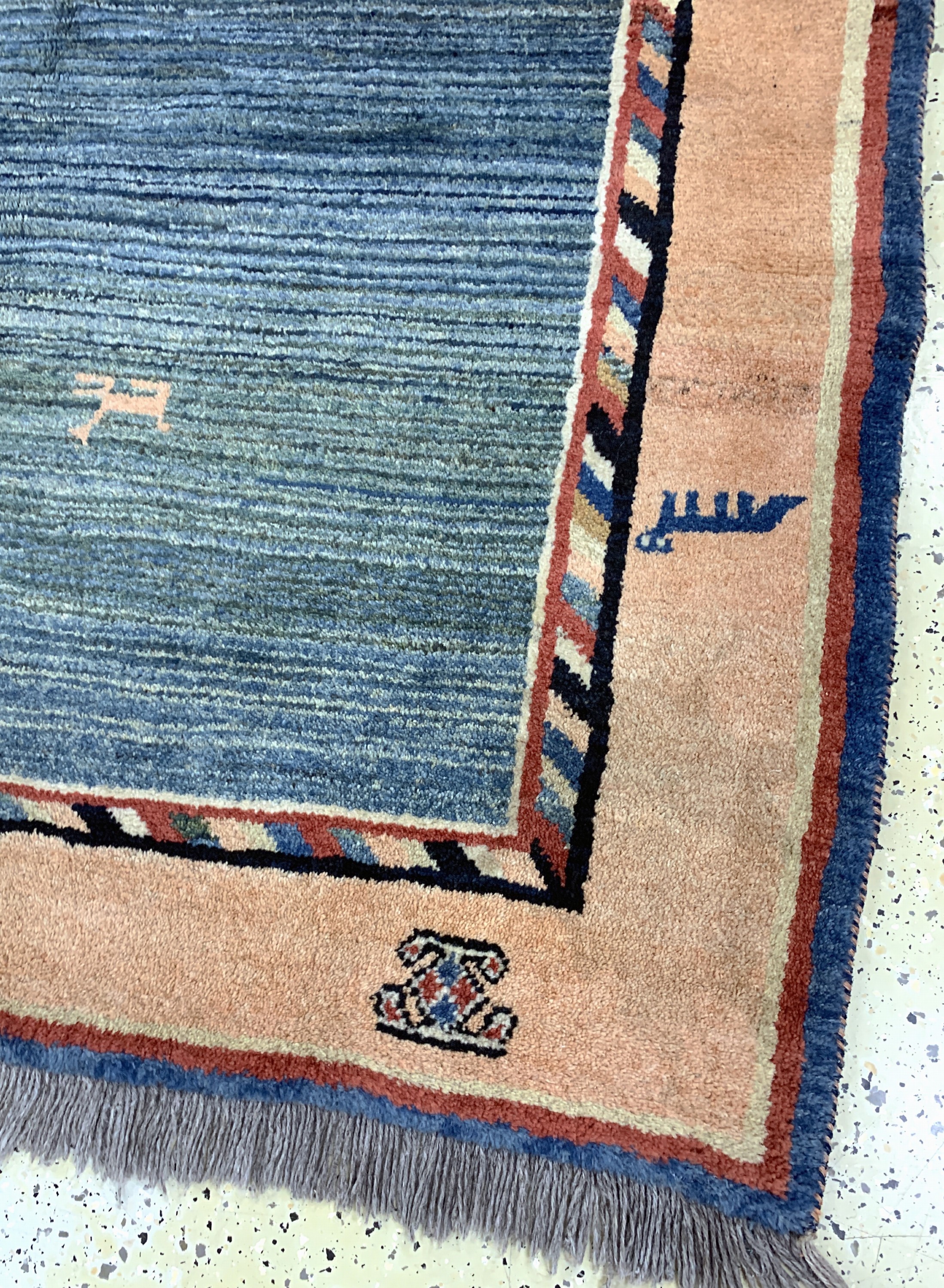 Detail c: Gabbeh alt, Persien, Mitte 20.Jhd, Wolle auf Wolle, ca. 210 x 183 cm, EHZ: 2