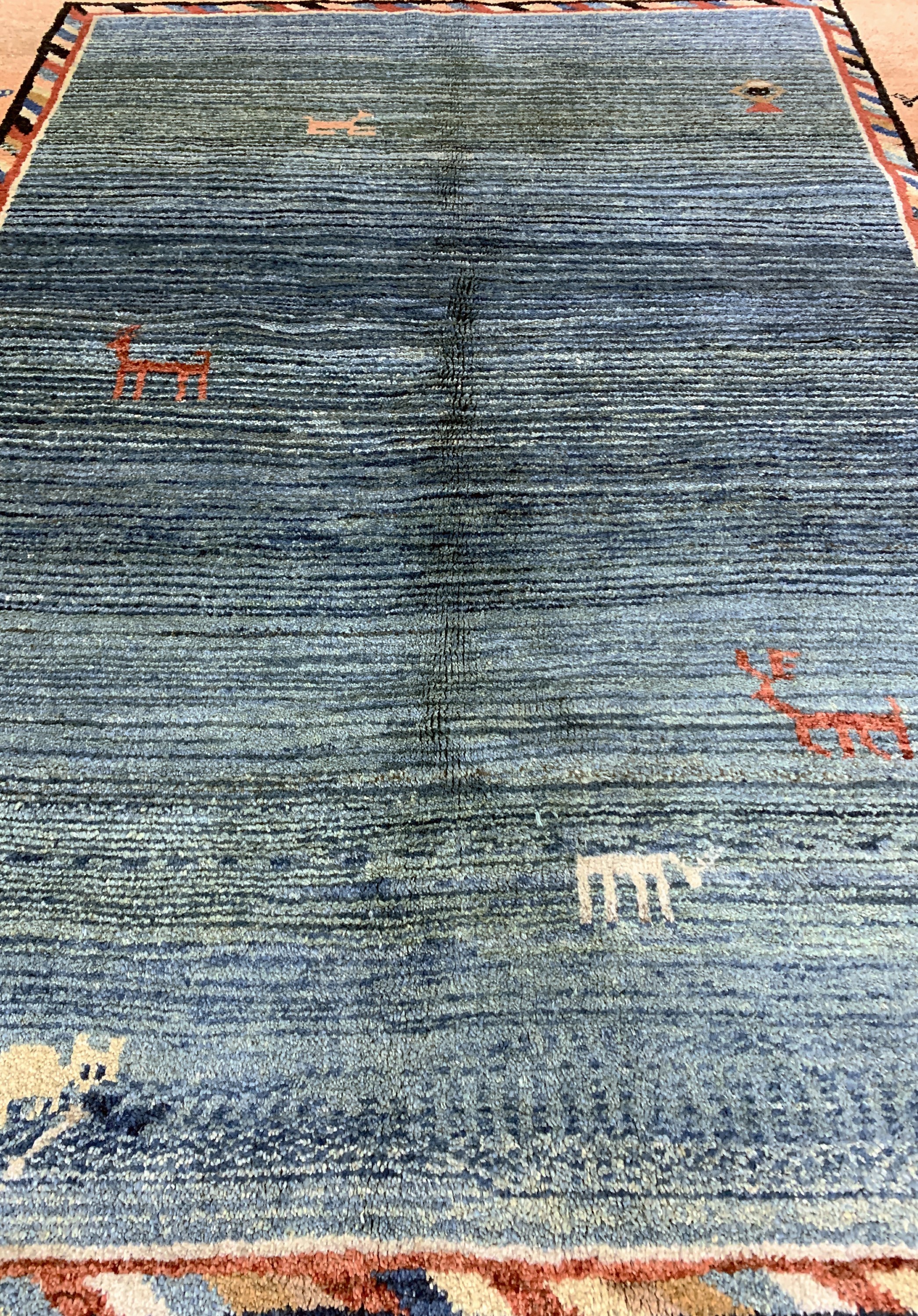 Detail e: Gabbeh alt, Persien, Mitte 20.Jhd, Wolle auf Wolle, ca. 210 x 183 cm, EHZ: 2