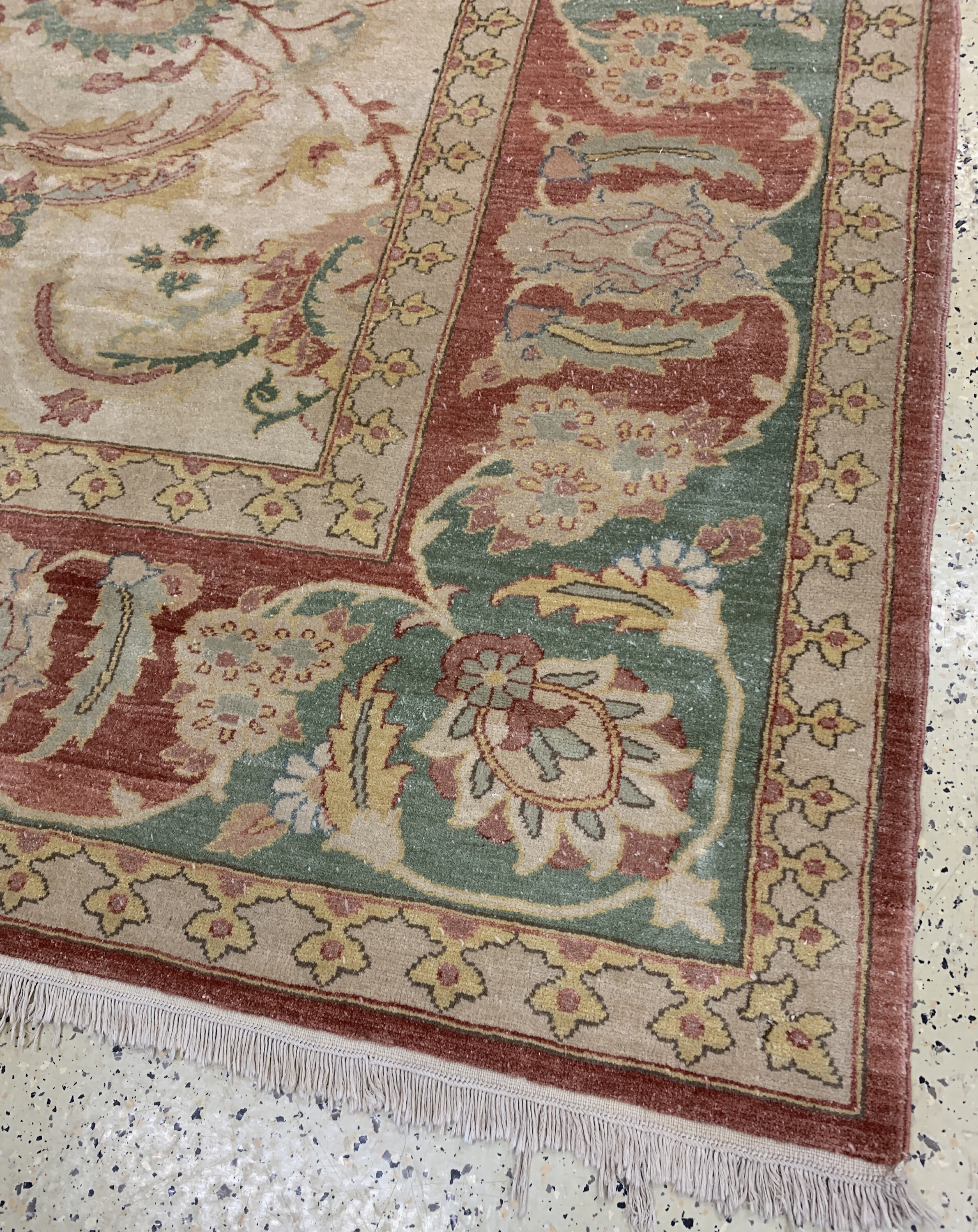 Detail a: Zigler Mahal, Ägypten, Ende 20.Jhd, Wolle auf Baumwolle, ca. 414 x 322 cm, EHZ: 1-2