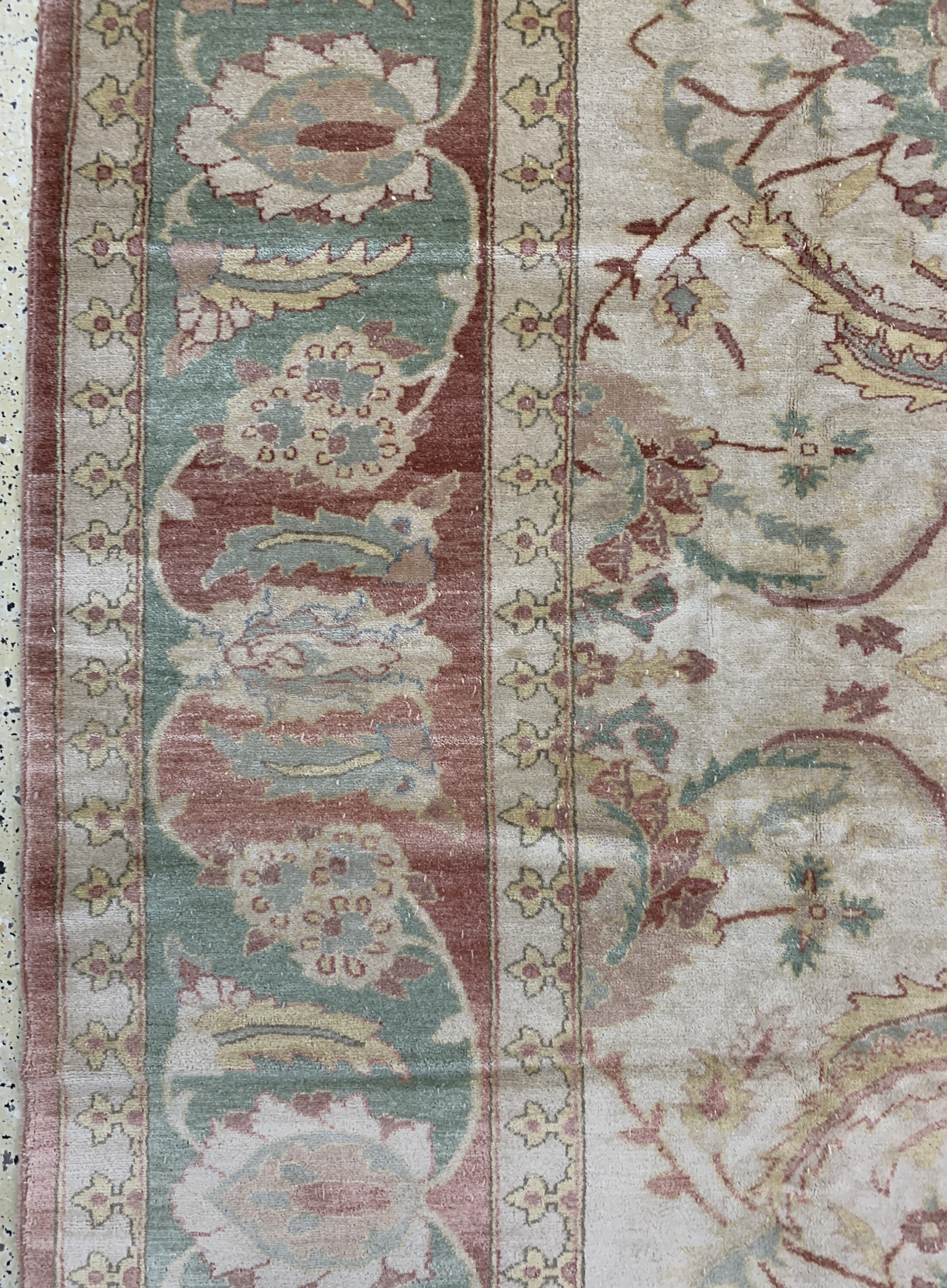 Detail d: Zigler Mahal, Ägypten, Ende 20.Jhd, Wolle auf Baumwolle, ca. 414 x 322 cm, EHZ: 1-2
