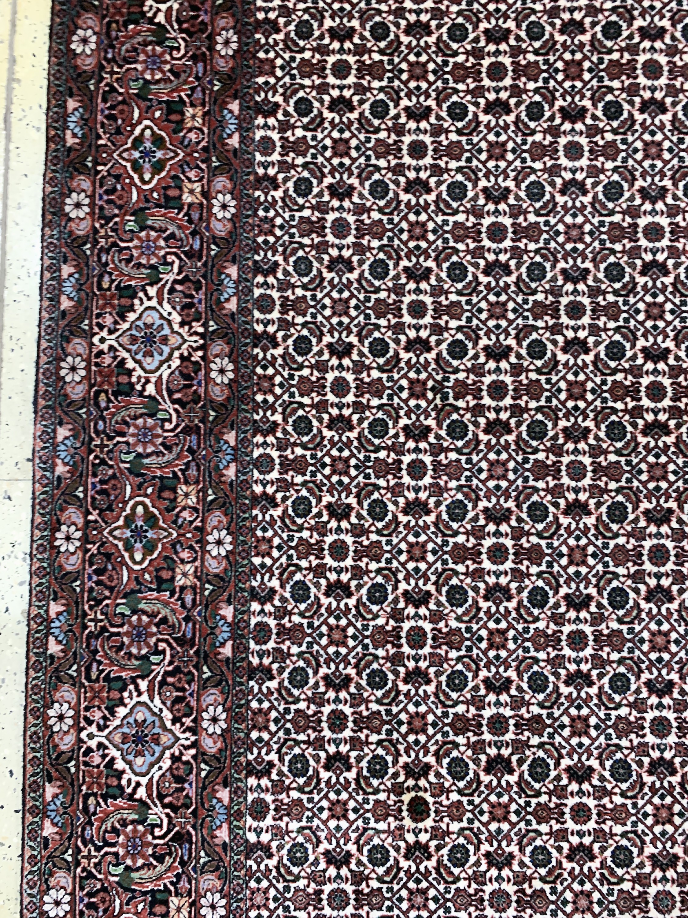 Detail d: Bidjar Kork fein, Persien, Ende 20.Jhd, Korkwolle auf Baumwolle, ca. 340 x 250 cm, EHZ: 2