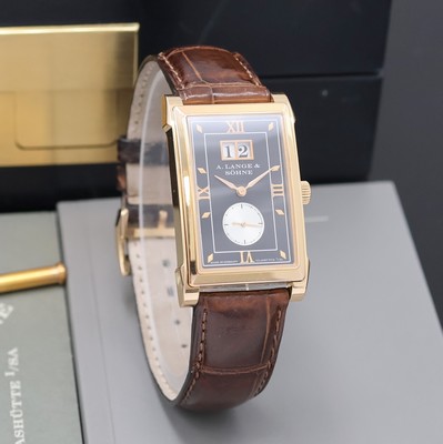 27012819b - A. LANGE & SÖHNE feine Herrenarmbanduhr Cabaret Referenz 107.031 in RoseG 750/000, ...
