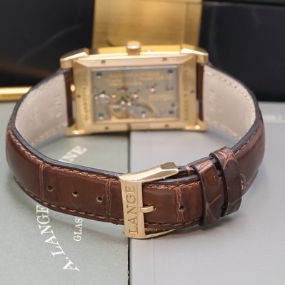 27012819c - A. LANGE & SÖHNE feine Herrenarmbanduhr Cabaret Referenz 107.031 in RoseG 750/000, ...