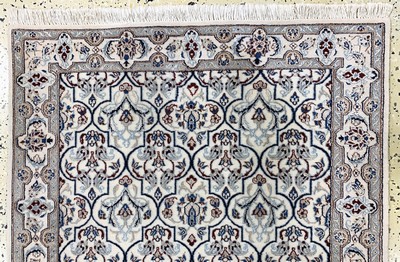 27012843a - Nain fein(6 La), Persien, Ende 20.Jhd, Korkwolle mit Seide, ca. 144 x 90 cm, ca. 1,0 ...