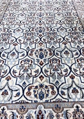 27012843b - Nain fein(6 La), Persien, Ende 20.Jhd, Korkwolle mit Seide, ca. 144 x 90 cm, ca. 1,0 ...